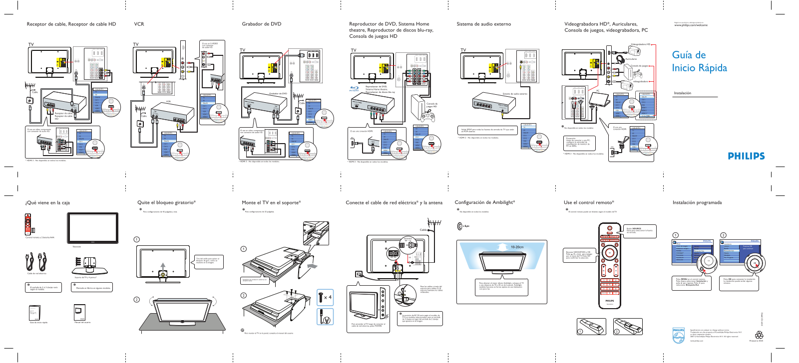 Philips 52PFL7803/77 Quick Start Guide