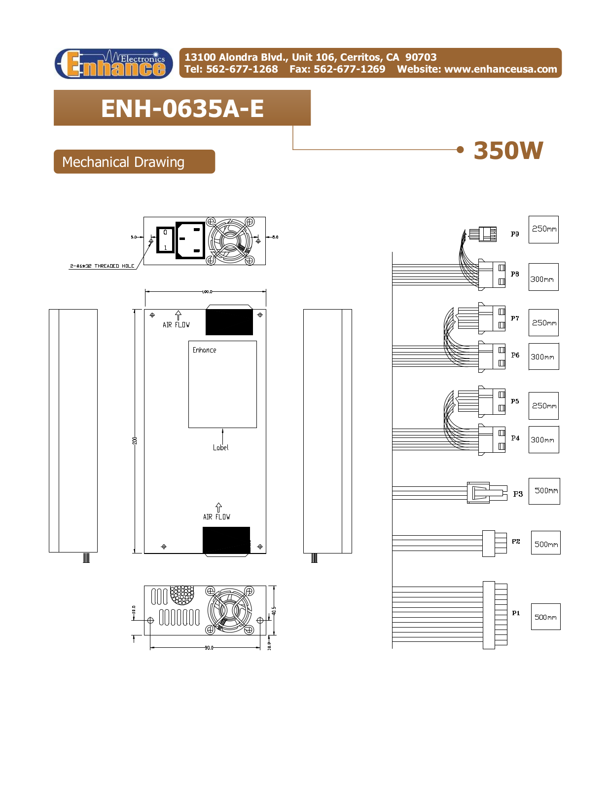 Enhance ENH-0635A-E MECHANICAL DRAWING