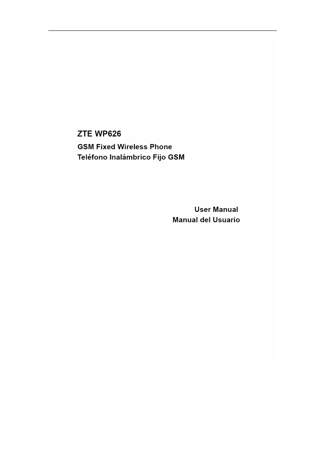 ZTE WP626 Users Manual