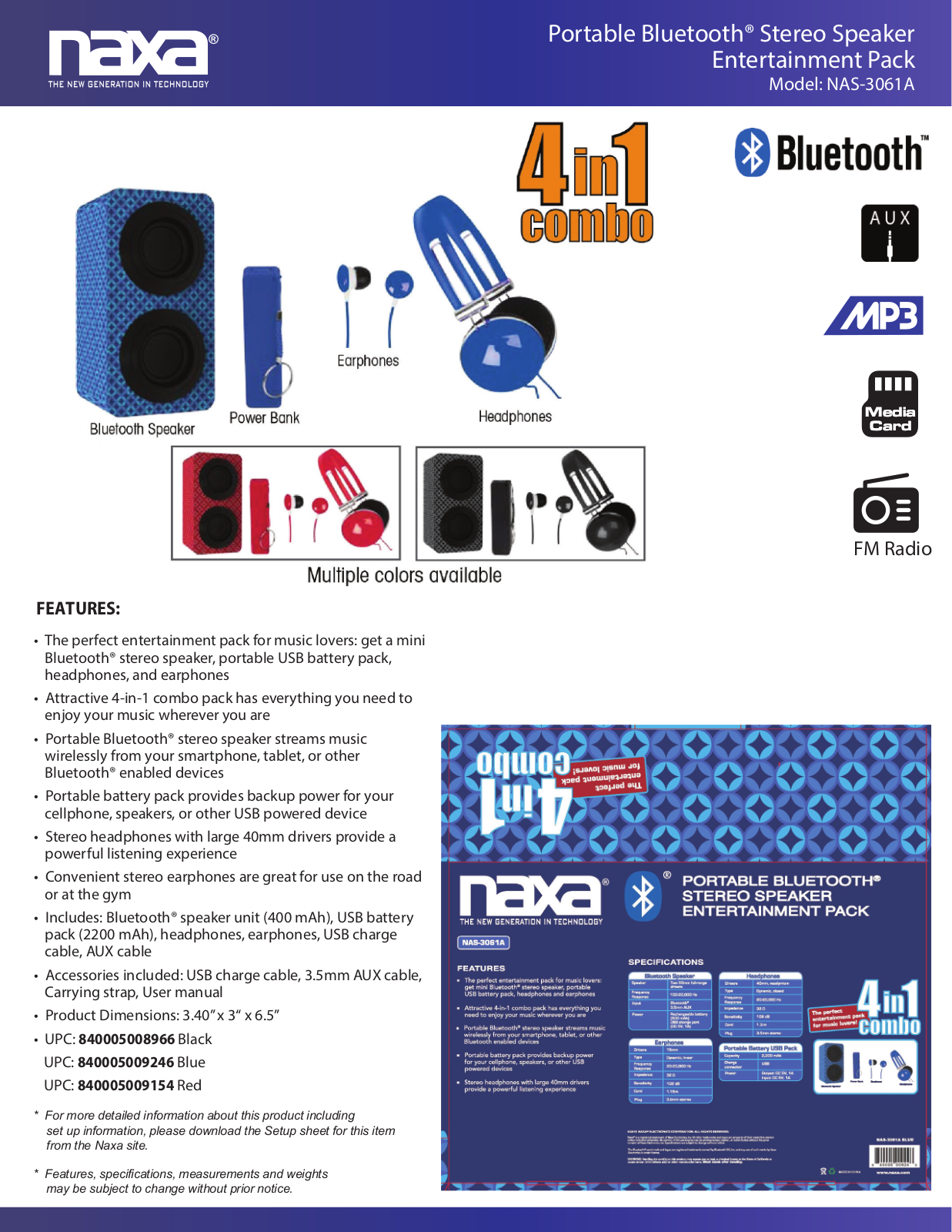 naxa NAS-3061A User Manual