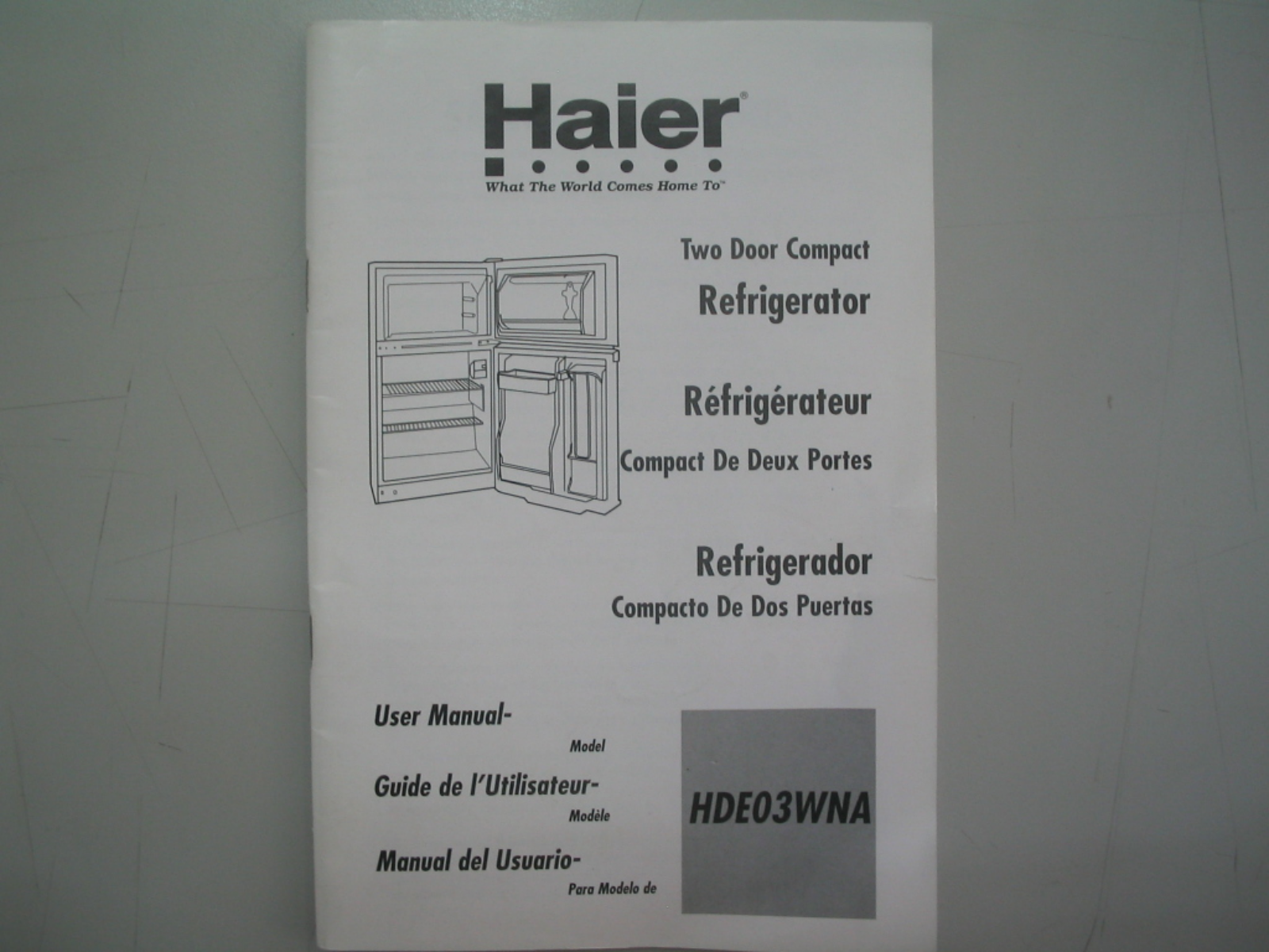 Haier HDE03WNA User Manual