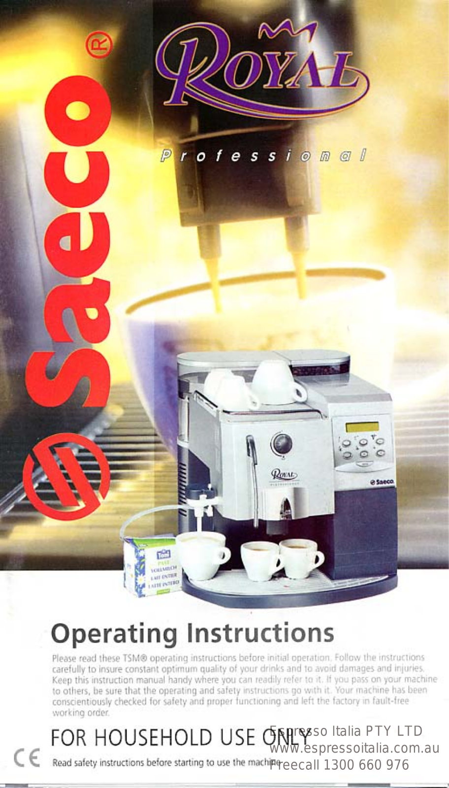 Saeco ROYAL PROFESSIONAL MAINTENANCE User Manual