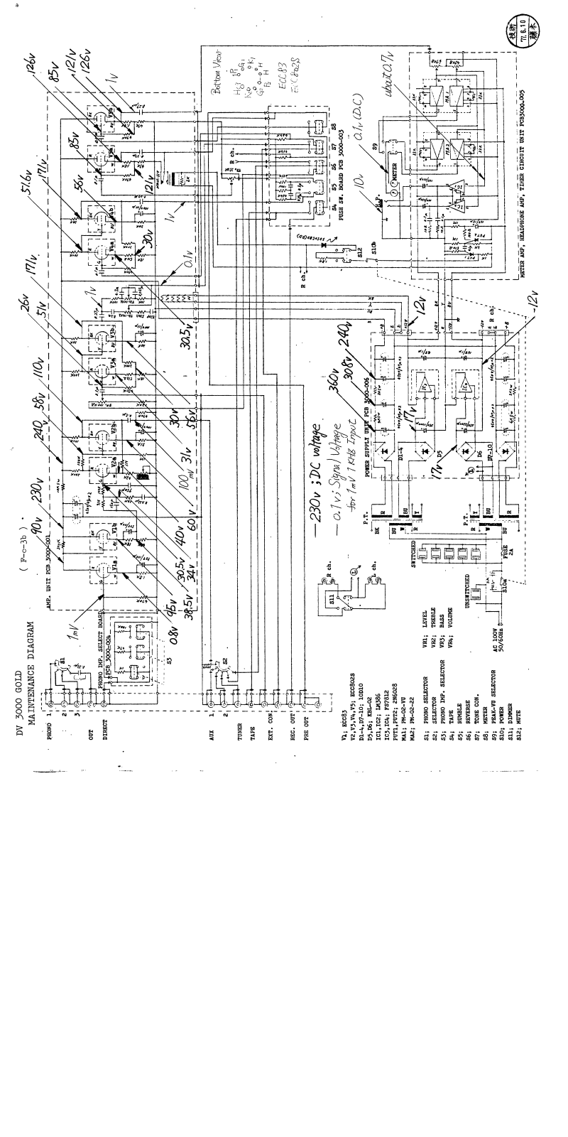 Dynavector DV-3000 Gold Schematic - ManualMachine.com
