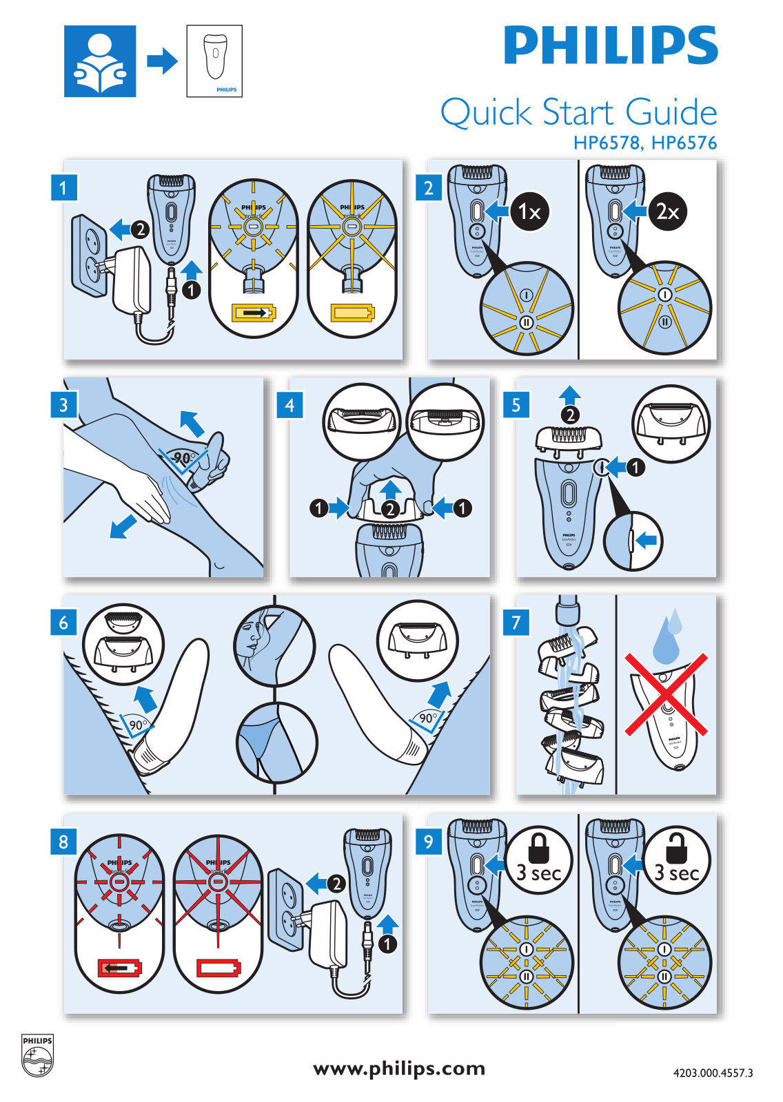 Philips HO6578, HP6576 Getting Started Guide