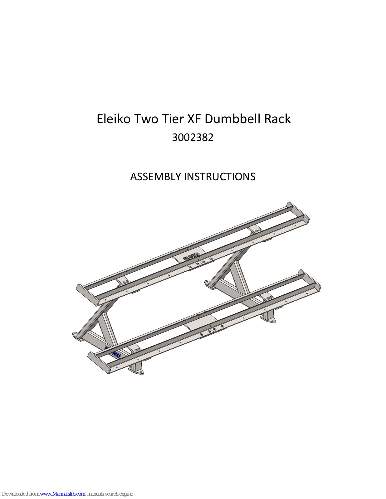 Eleiko 3002382 Assembly Instructions Manual