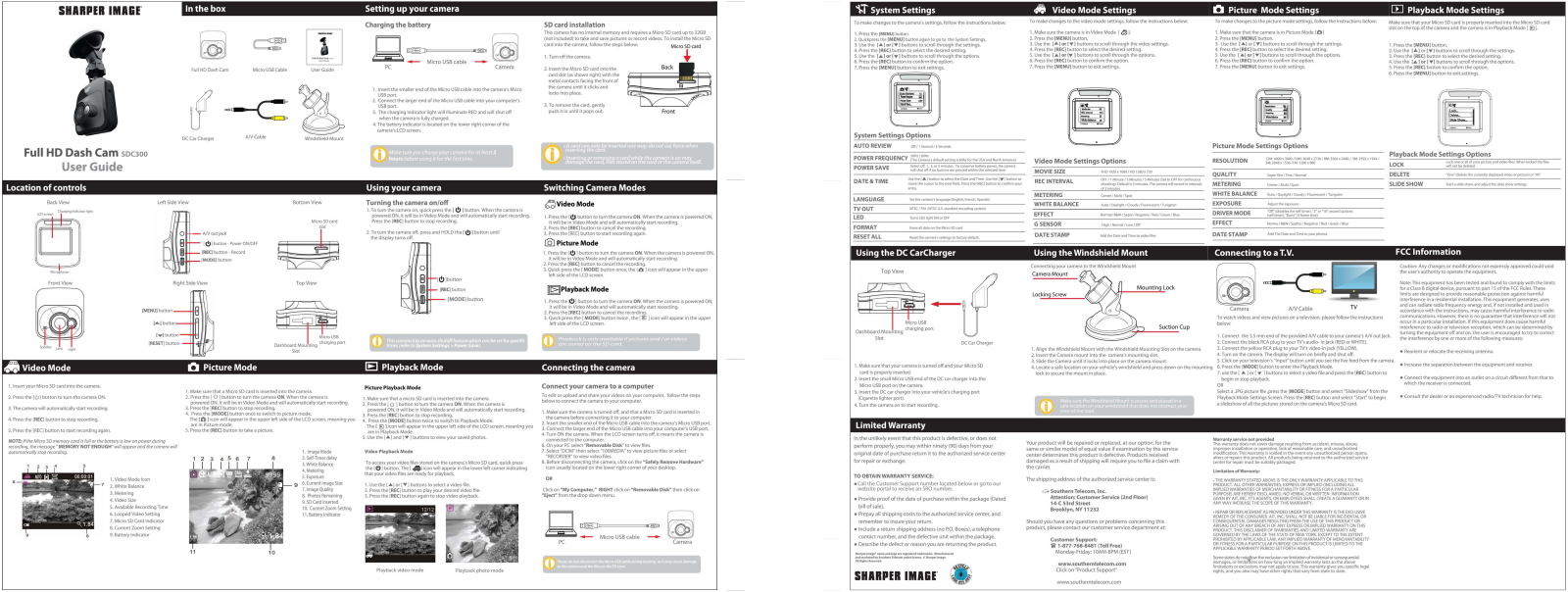 Sharper image SDC300 User Manual