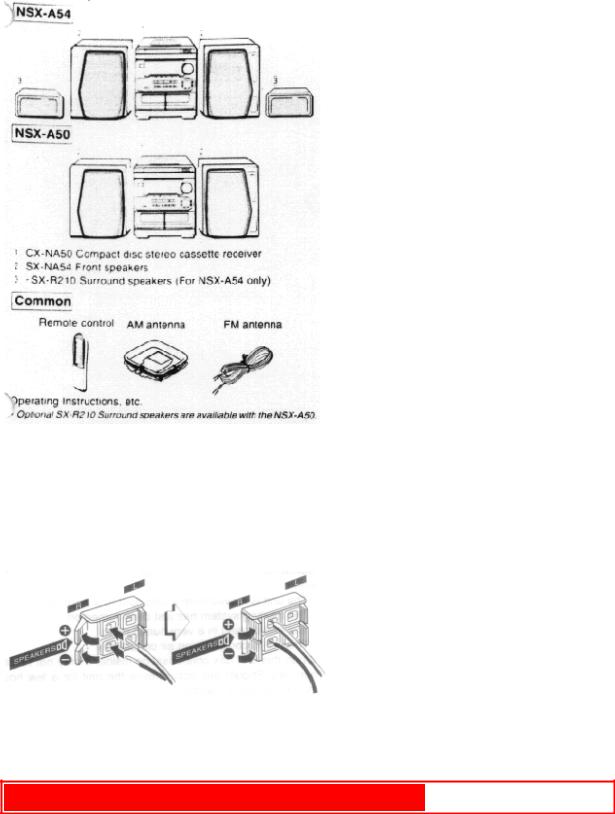 Aiwa NS-XA54, NS-XA50, CX-NA50 Owners Manual