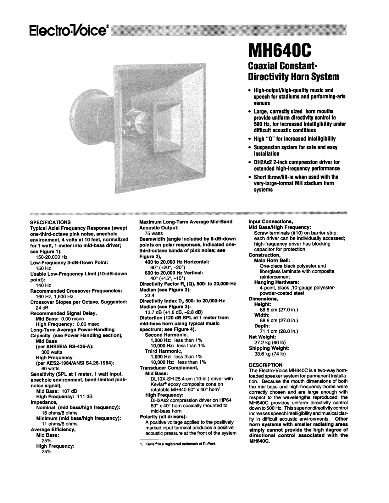 Electro-Voice MH640C User Manual