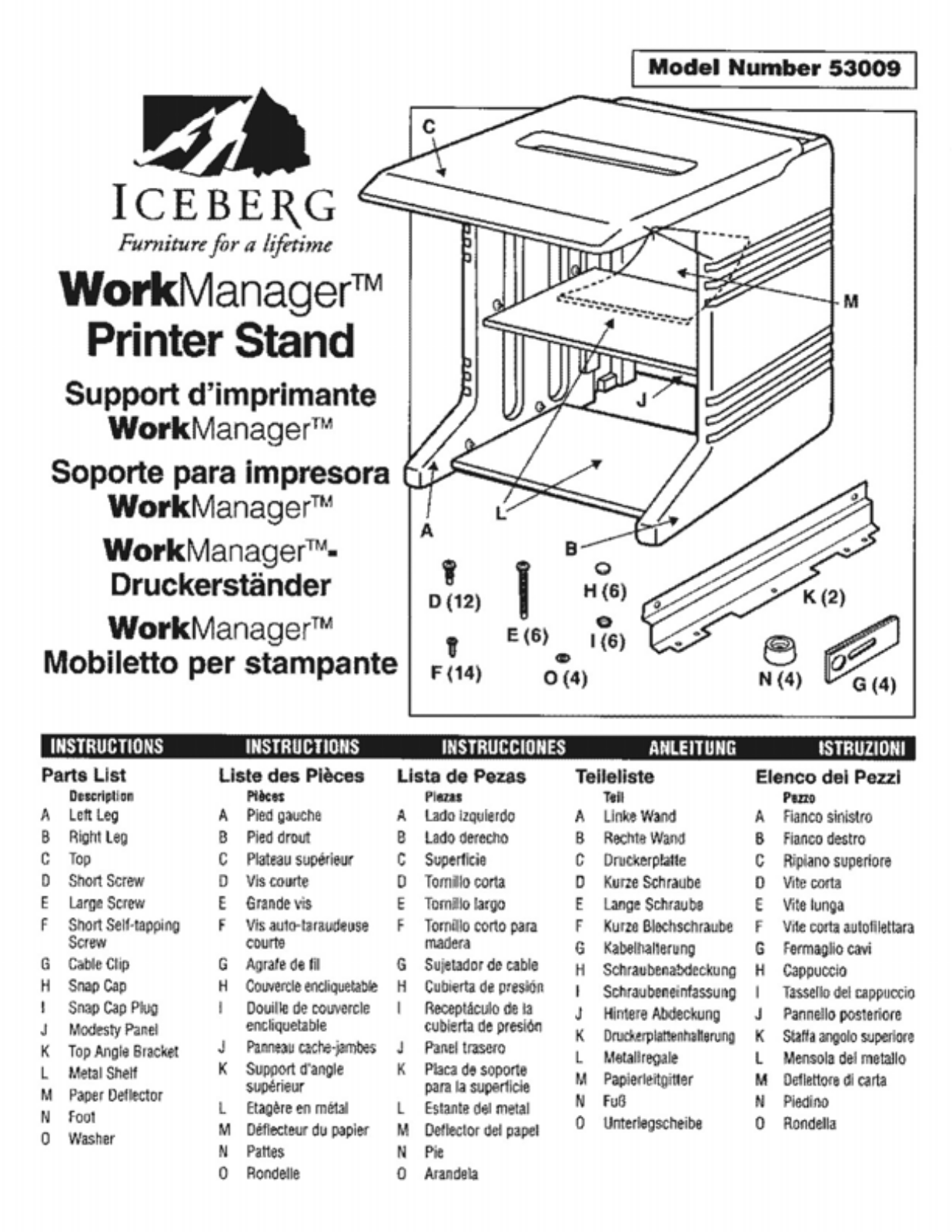 Iceberg 53009 User Manual