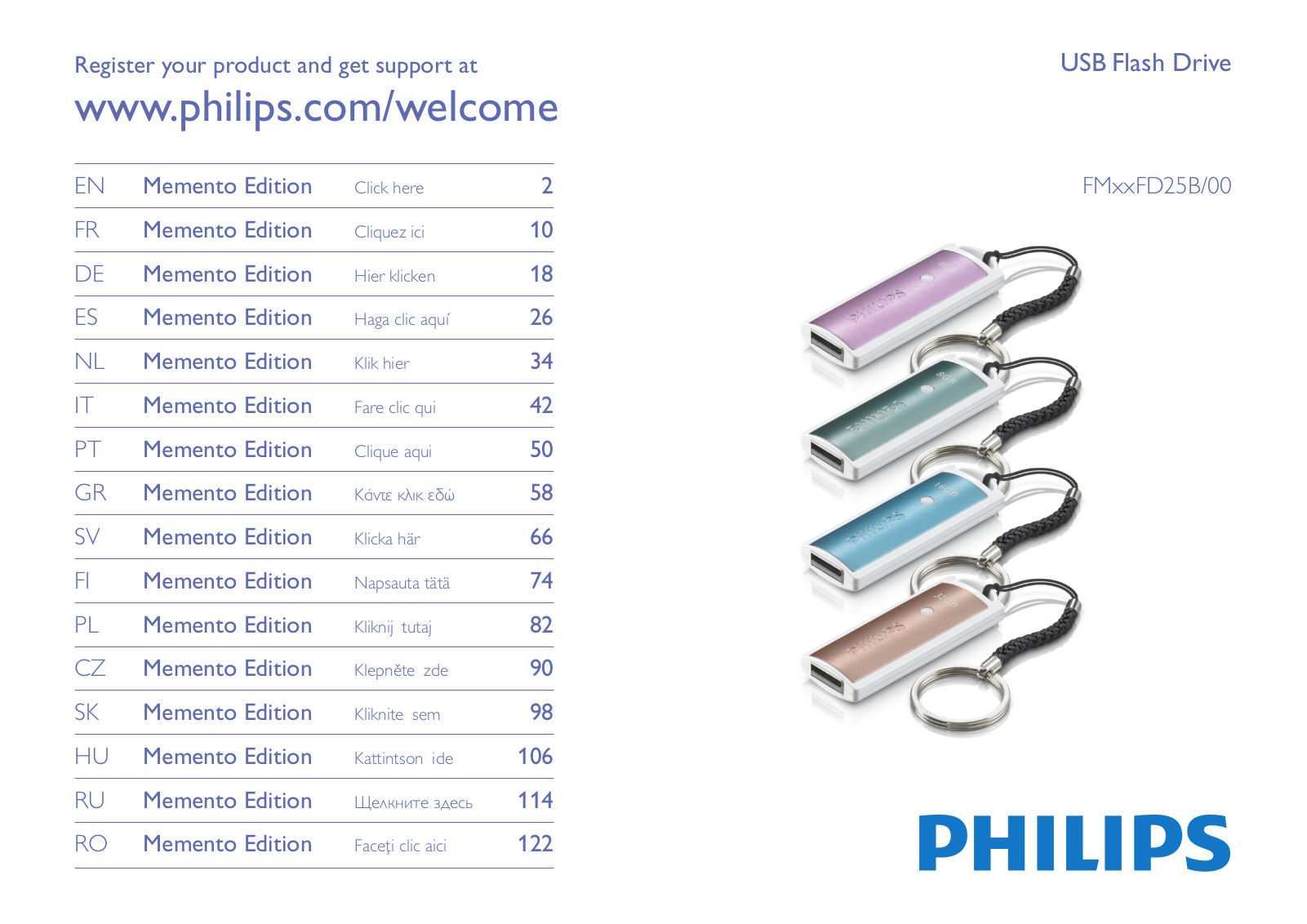 PHILIPS FM04FD25B, FM08FD25B, FM16FD25B User Manual