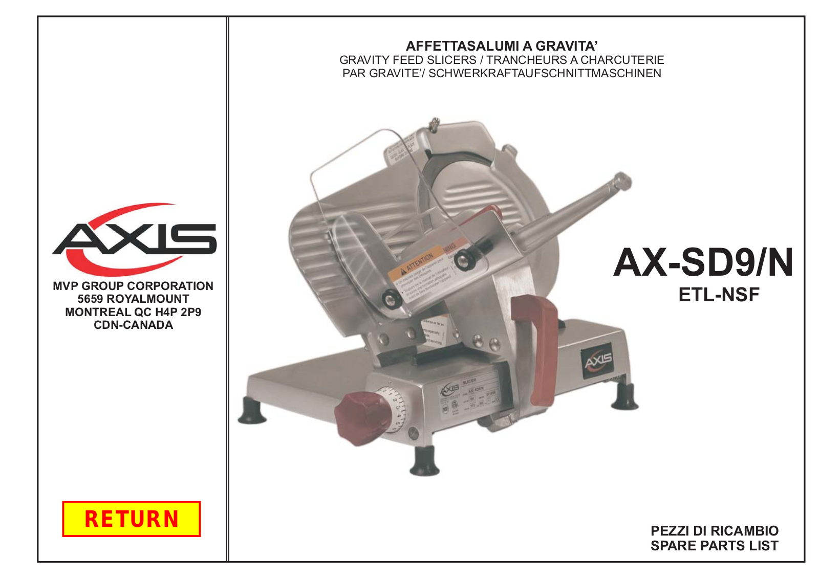 Axis AXS9ULTRA Exploded View