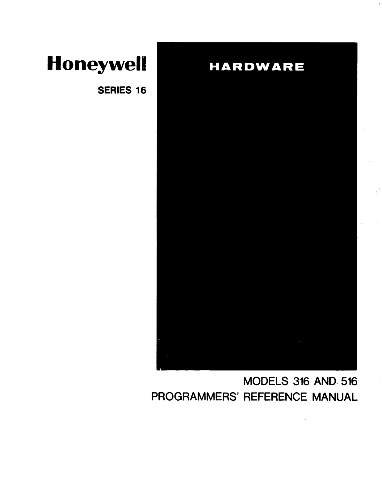 Honeywell 316, 516 User Manual