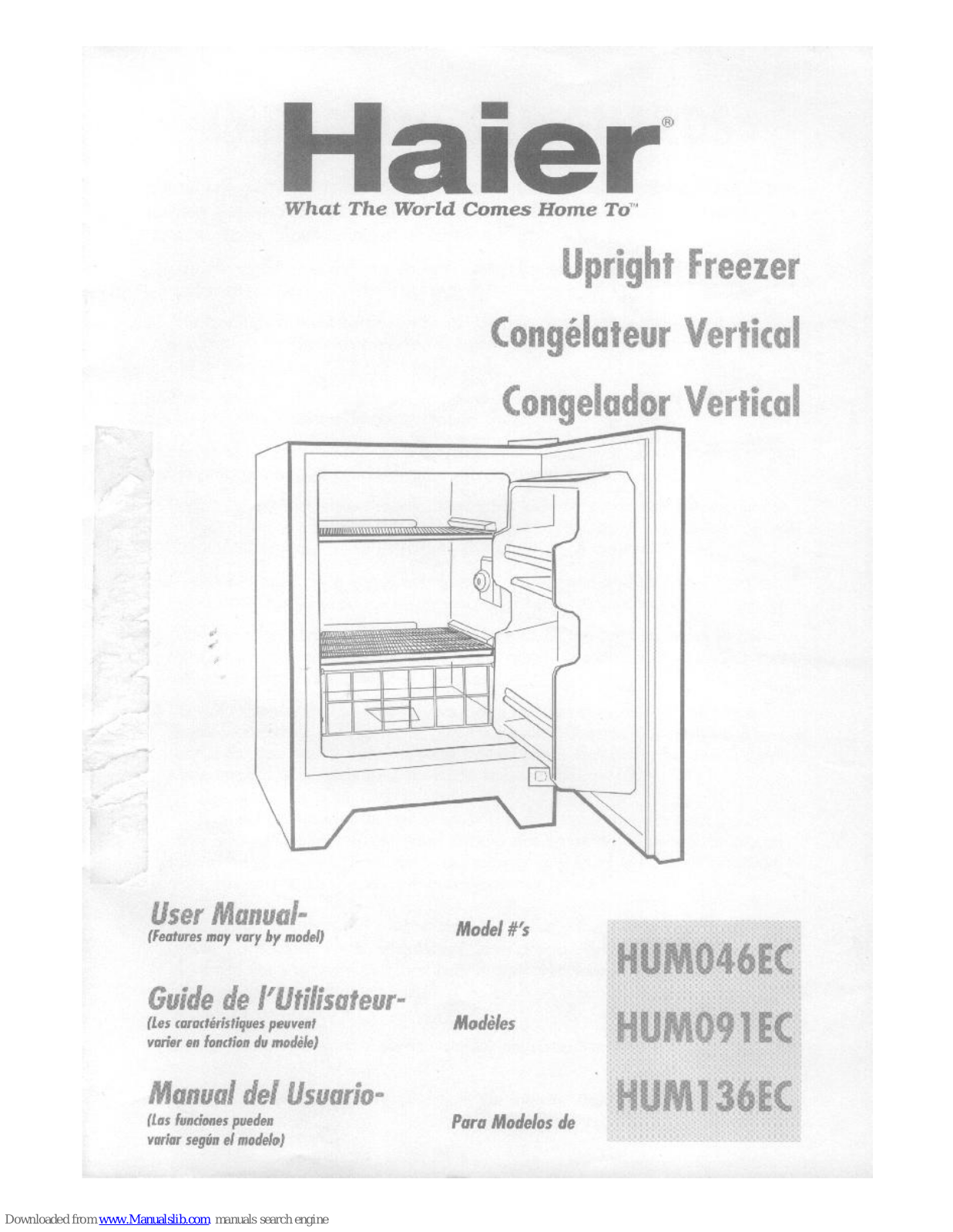 Haier HUM046EC, HUM091EC User Manual