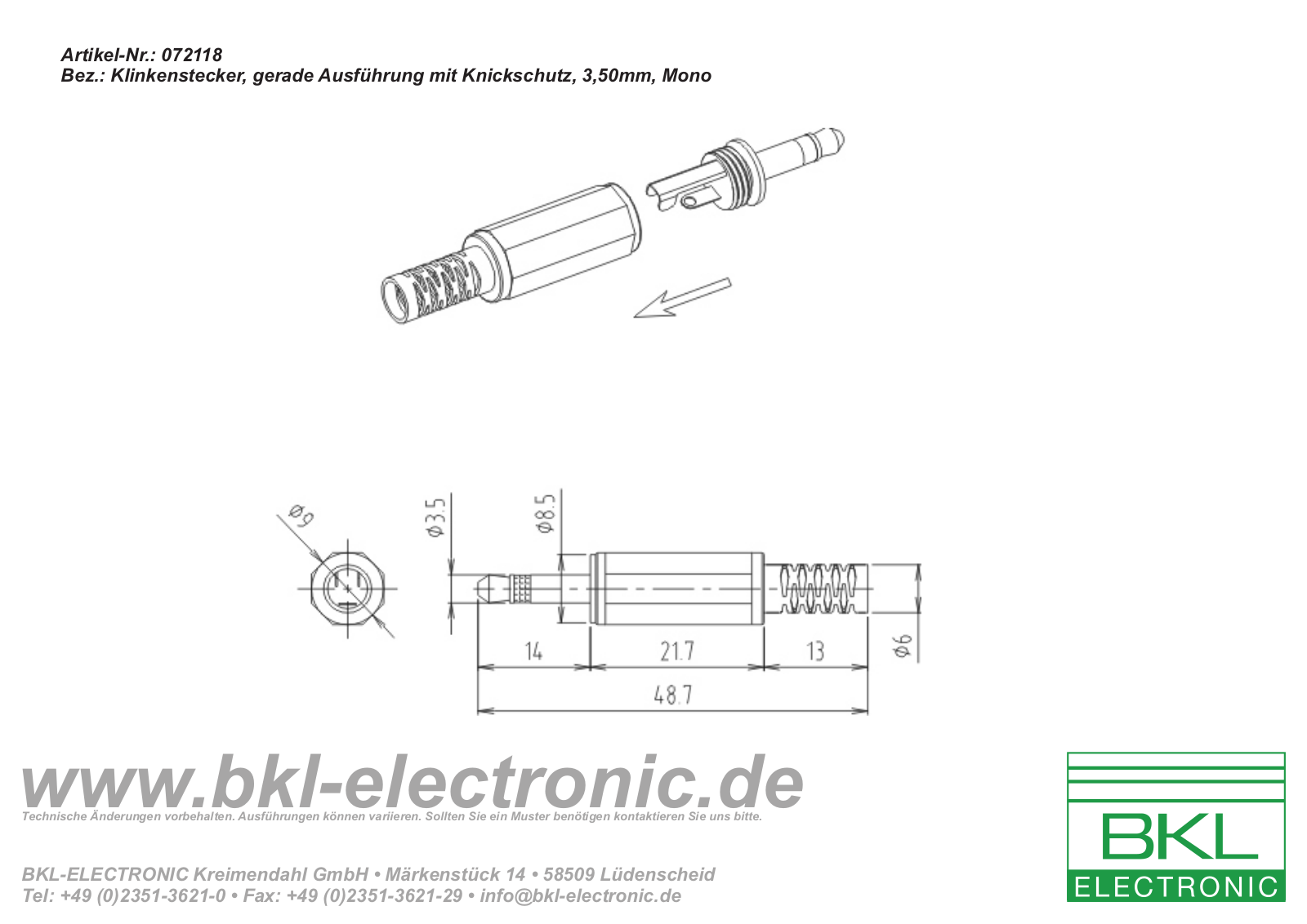 BKL BKL 072118 Datasheet - ManualMachine.com