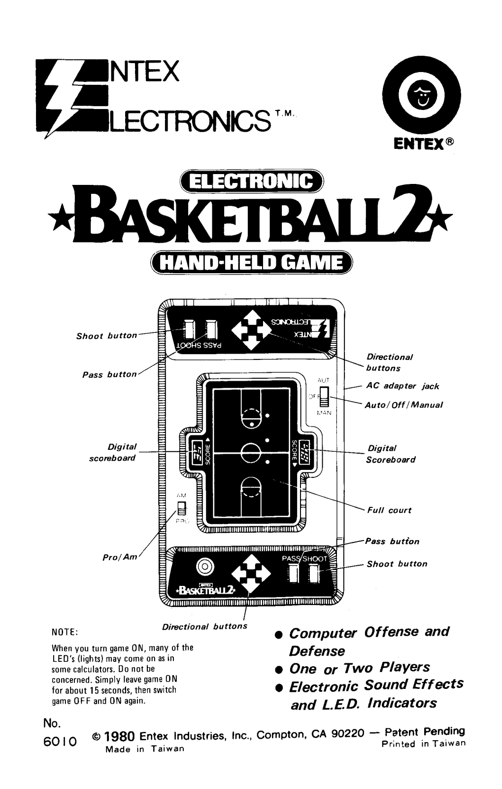 Entex Basketball 2 User Guide