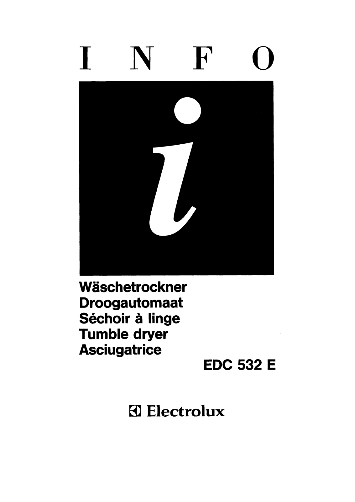 electrolux EDC532E User Manual