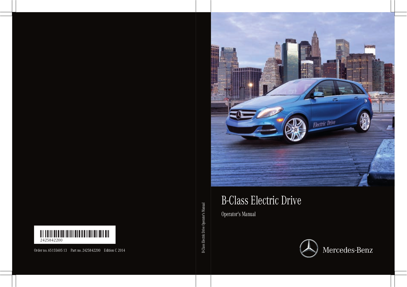 Mercedes Benz B Class 2014 Operator Manual