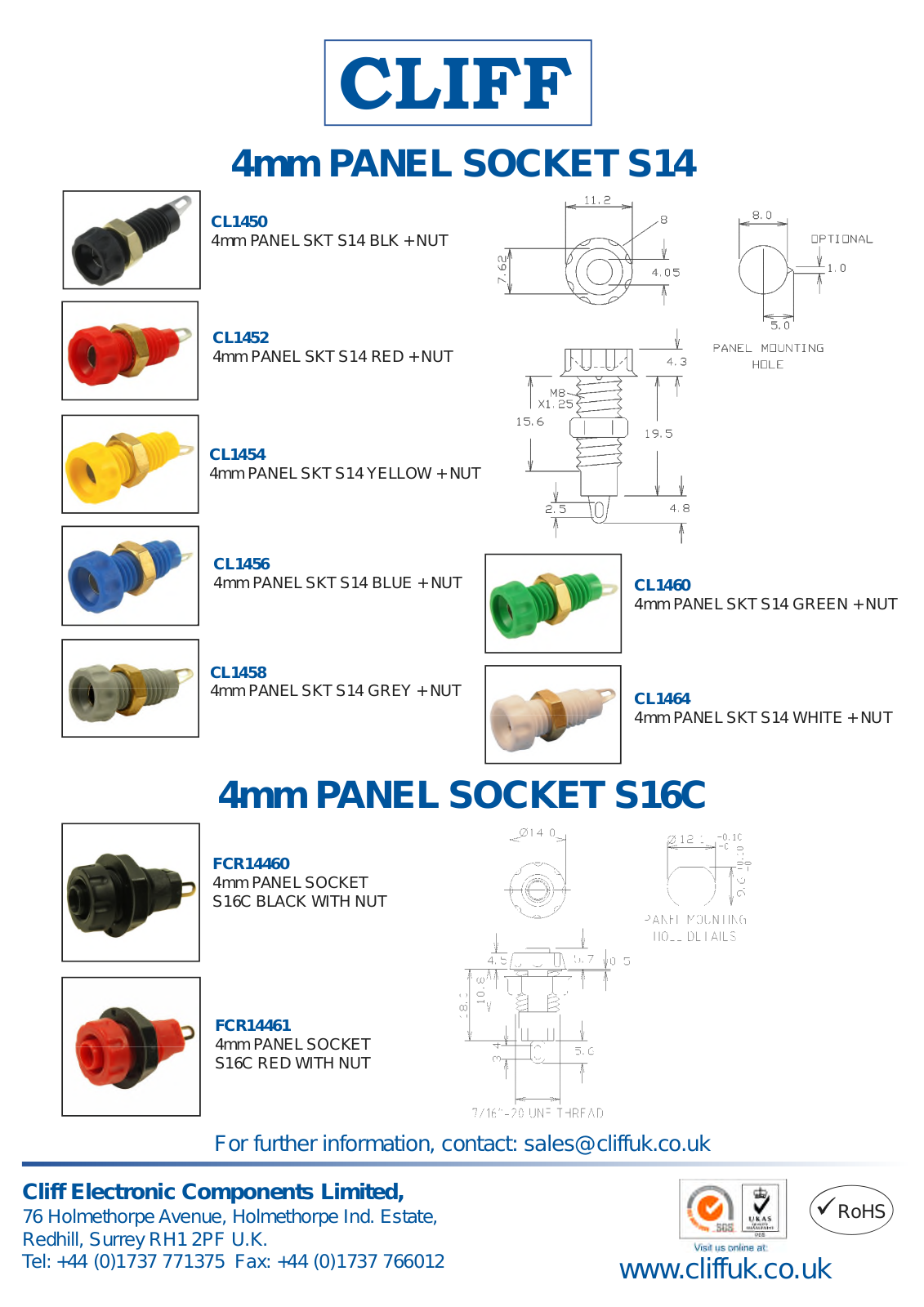 Datasheet S14 series, S16C series Specification - ManualMachine.com