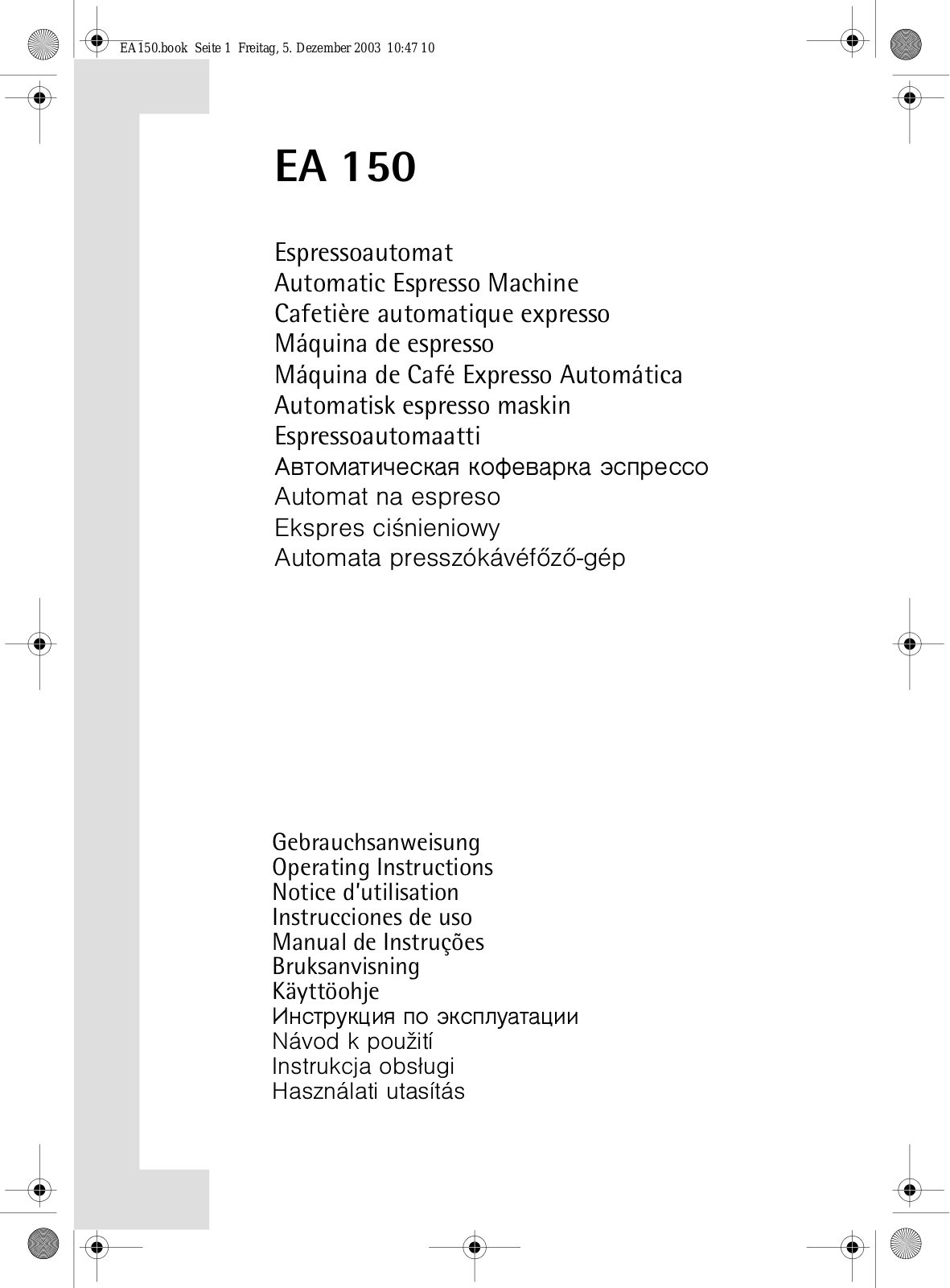 AEG EA150 User Manual