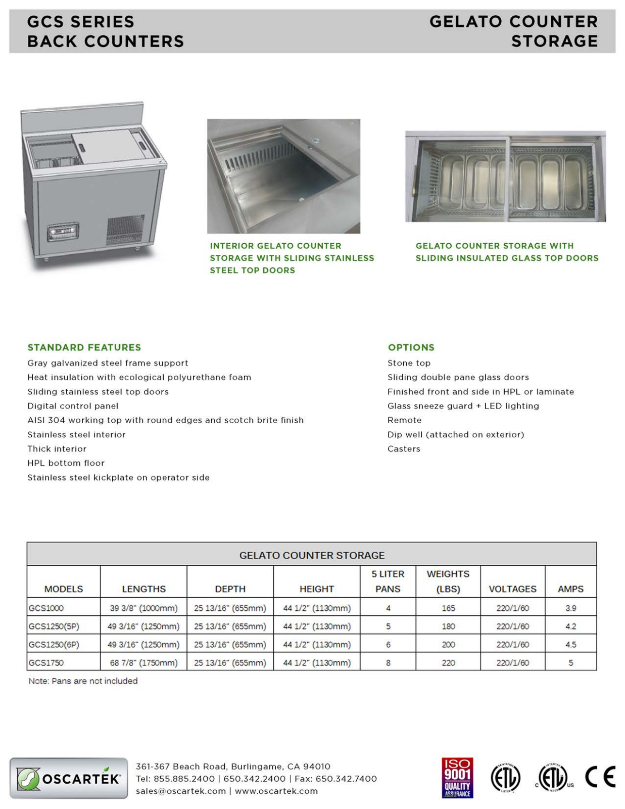 Oscartek GCS1250 User Manual