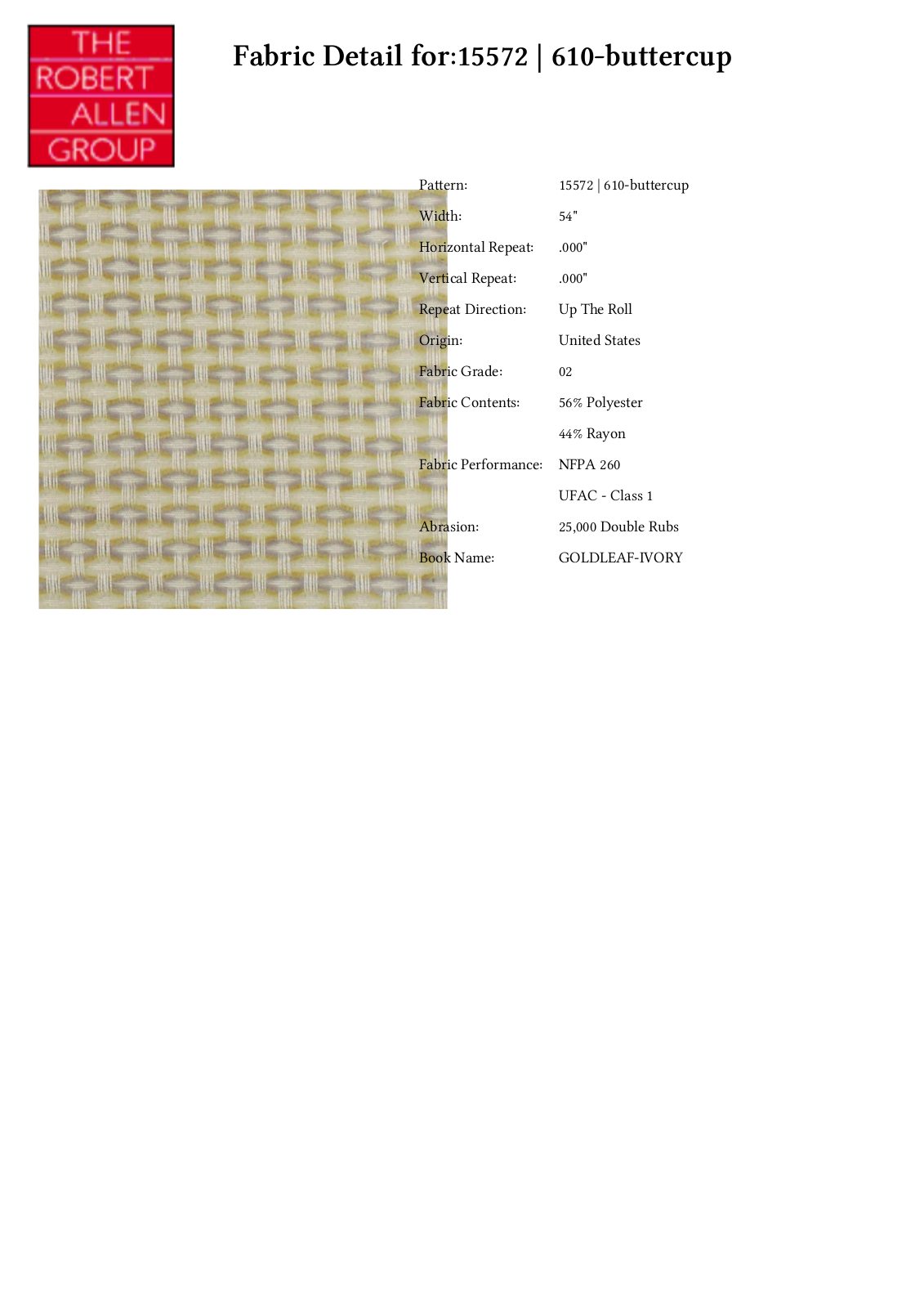 Duralee CRAL5727 Specifications - ManualMachine.com