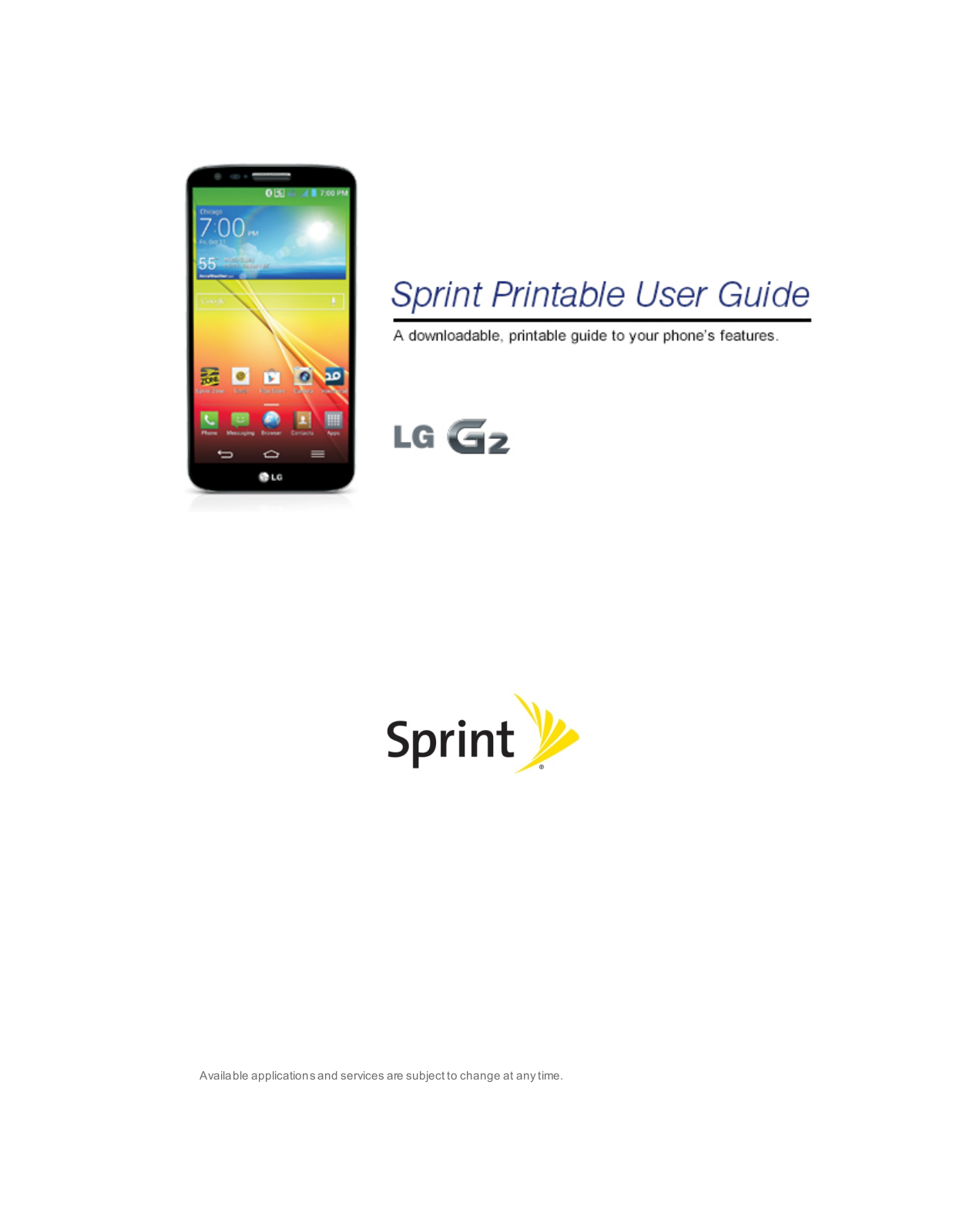 Sprint Nextel LG G2 User Manual