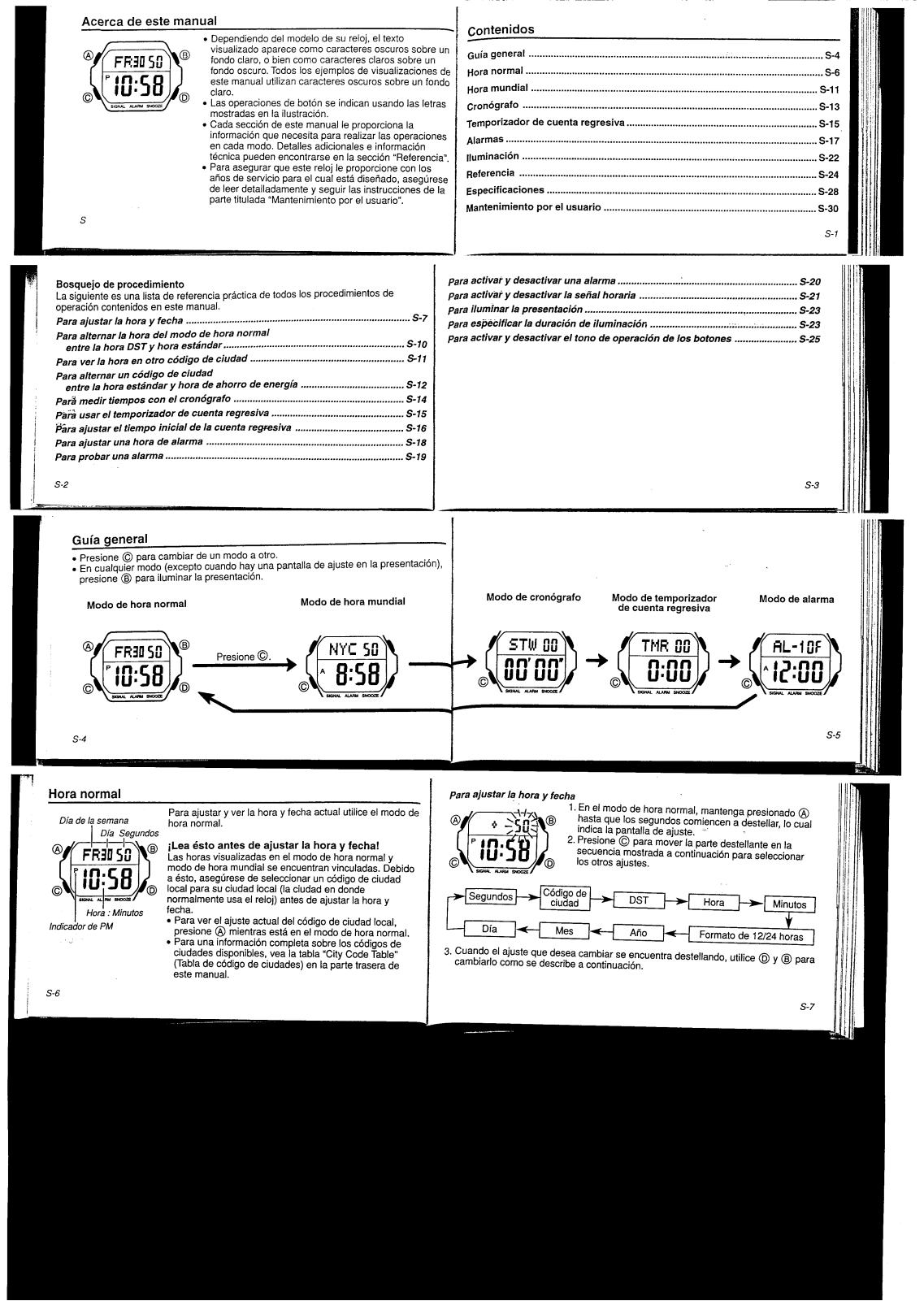 Casio QW-3000 User Manual