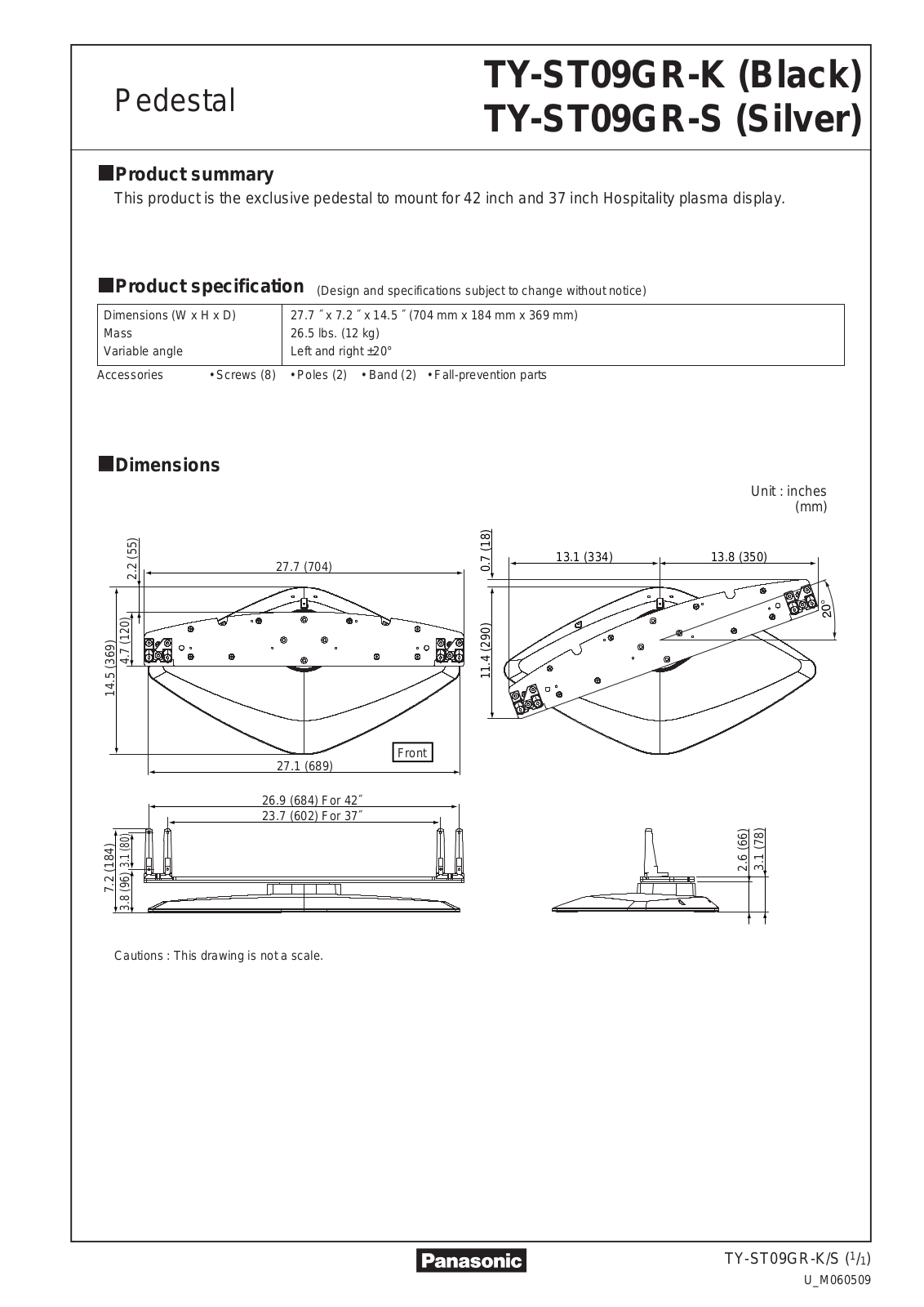 Panasonic TYST09 User Manual