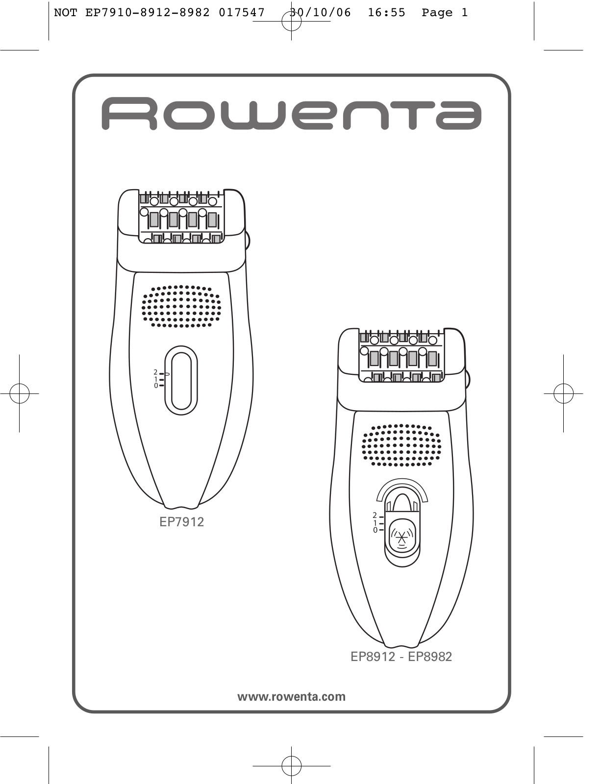 Rowenta EP7912, EP8912, EP8982 User Manual