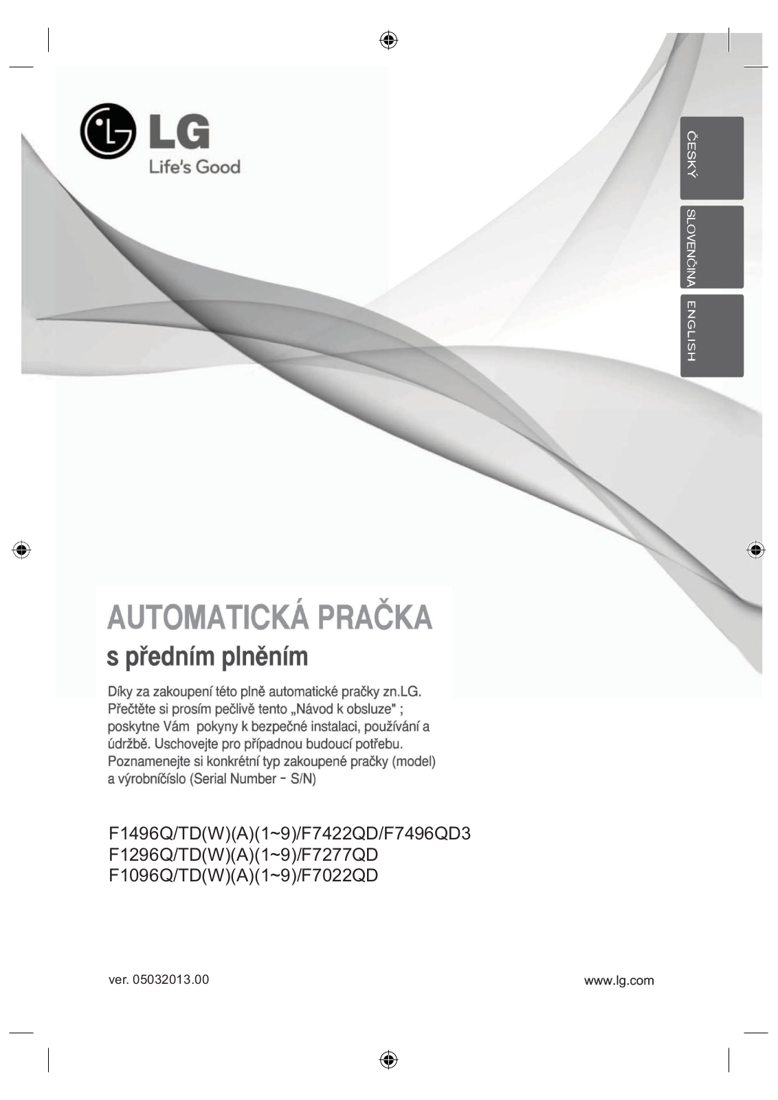 LG F7496QD3 User Manual