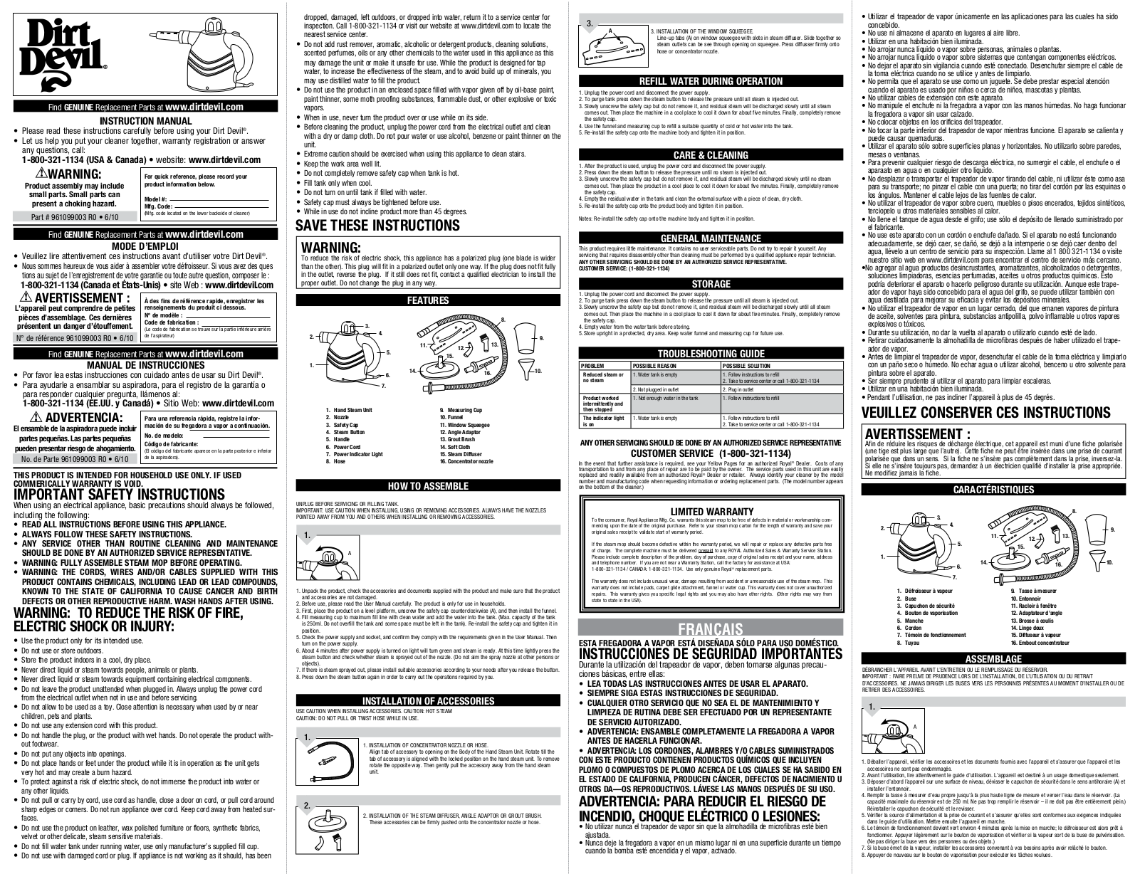 Dirt Devil PD20005 User Manual