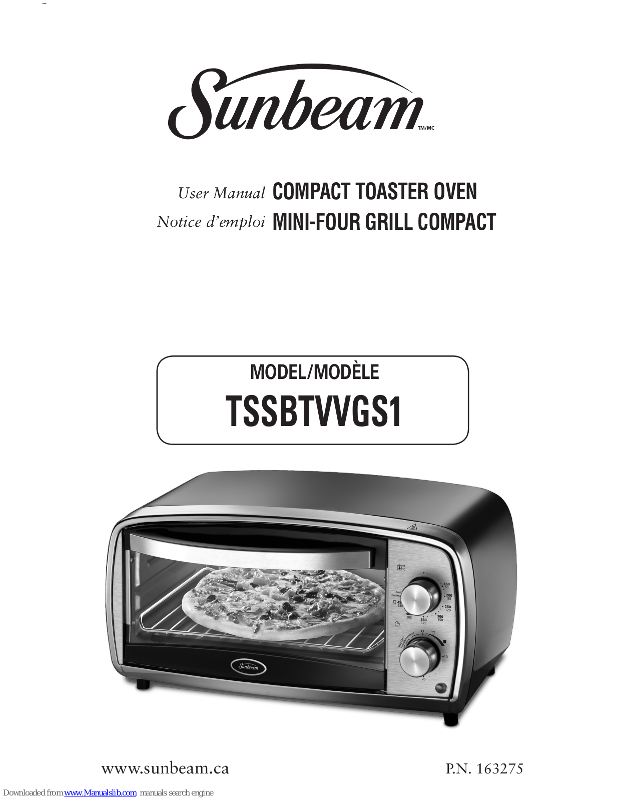 Sunbeam TSSBTVVGS1 User Manual