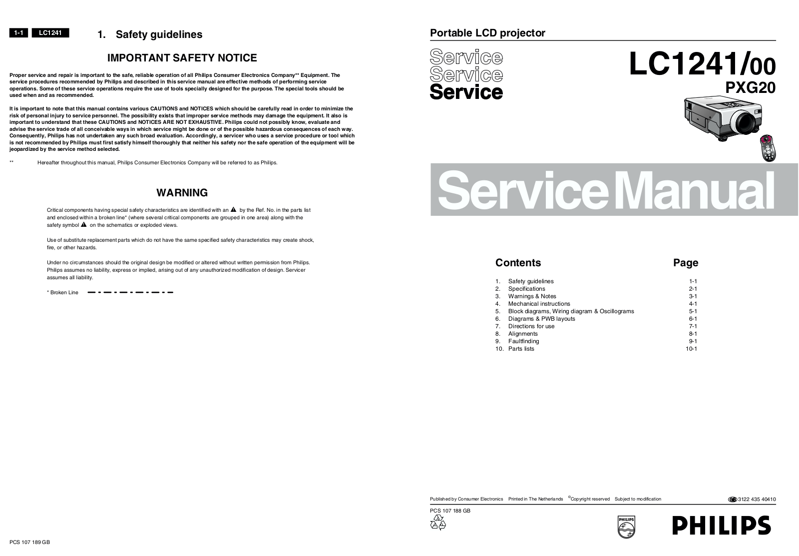 Philips LC1241 Service Manual