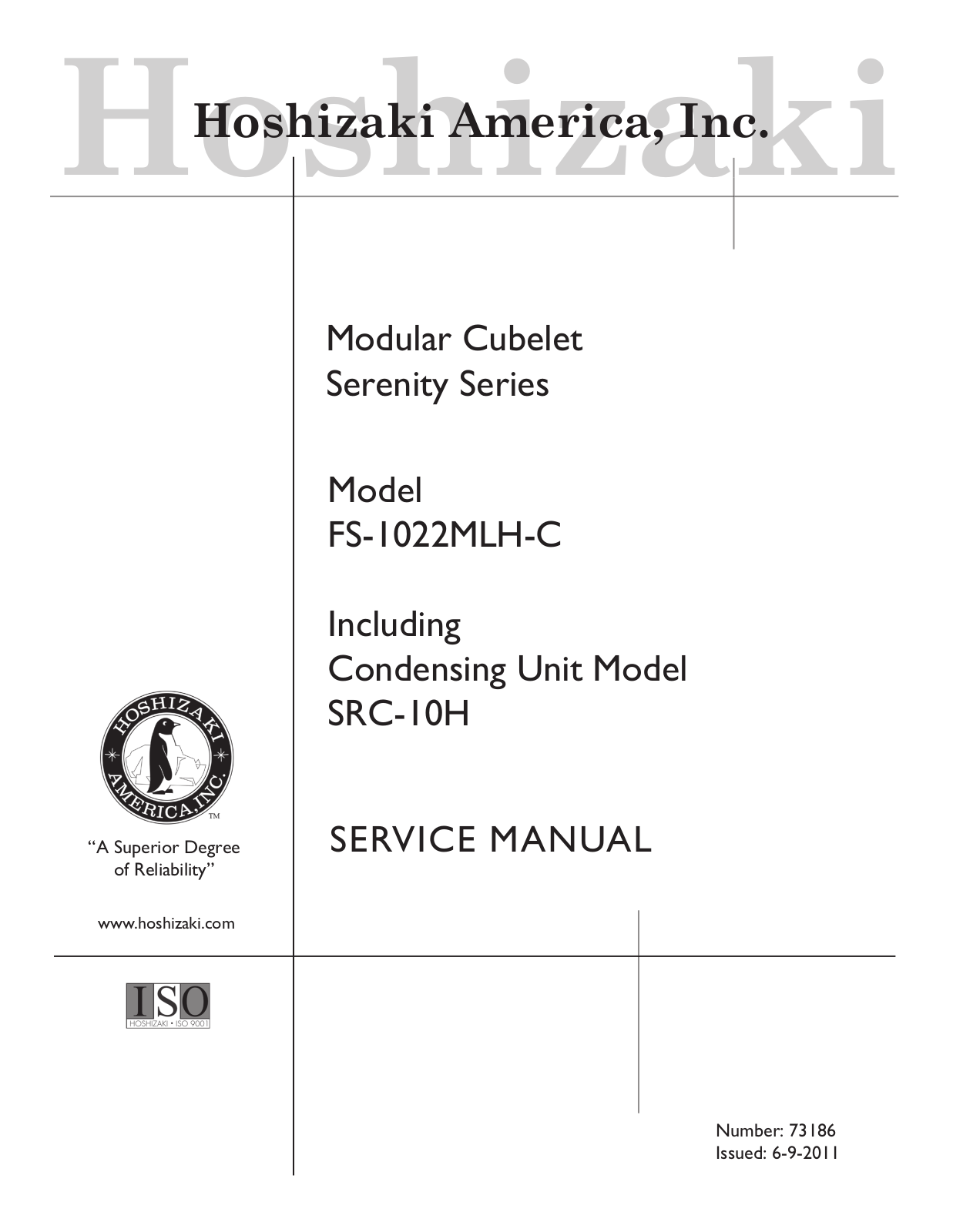 Hoshizaki FS-1022MLH-C User Manual