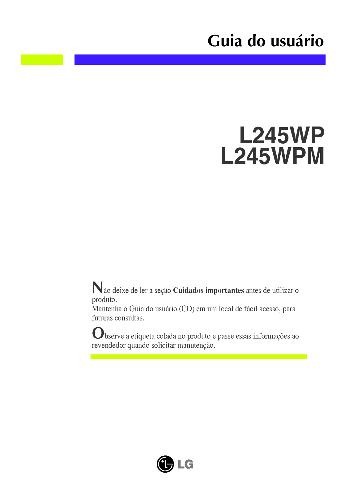 Lg L245WP-BN User Manual