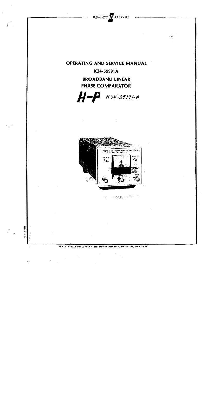 HP 5991a schematic