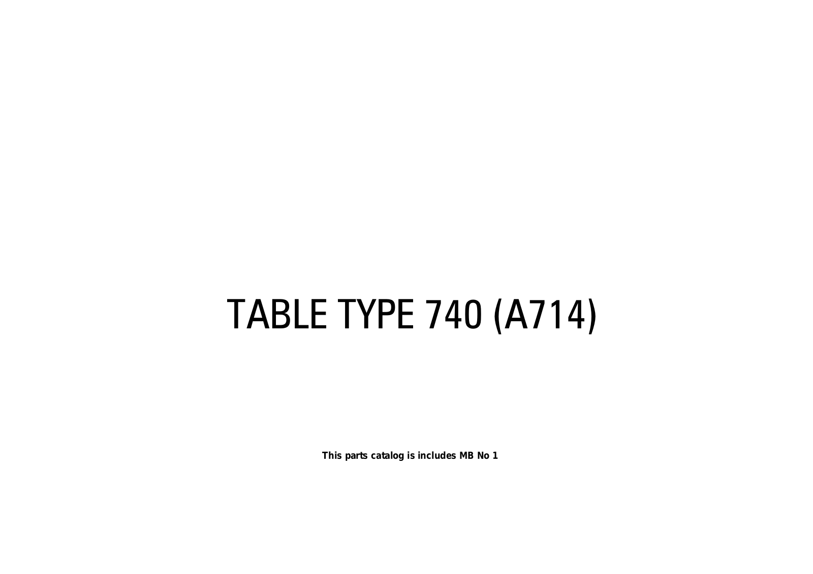 Ricoh TABLE740 PARTS CATALOG