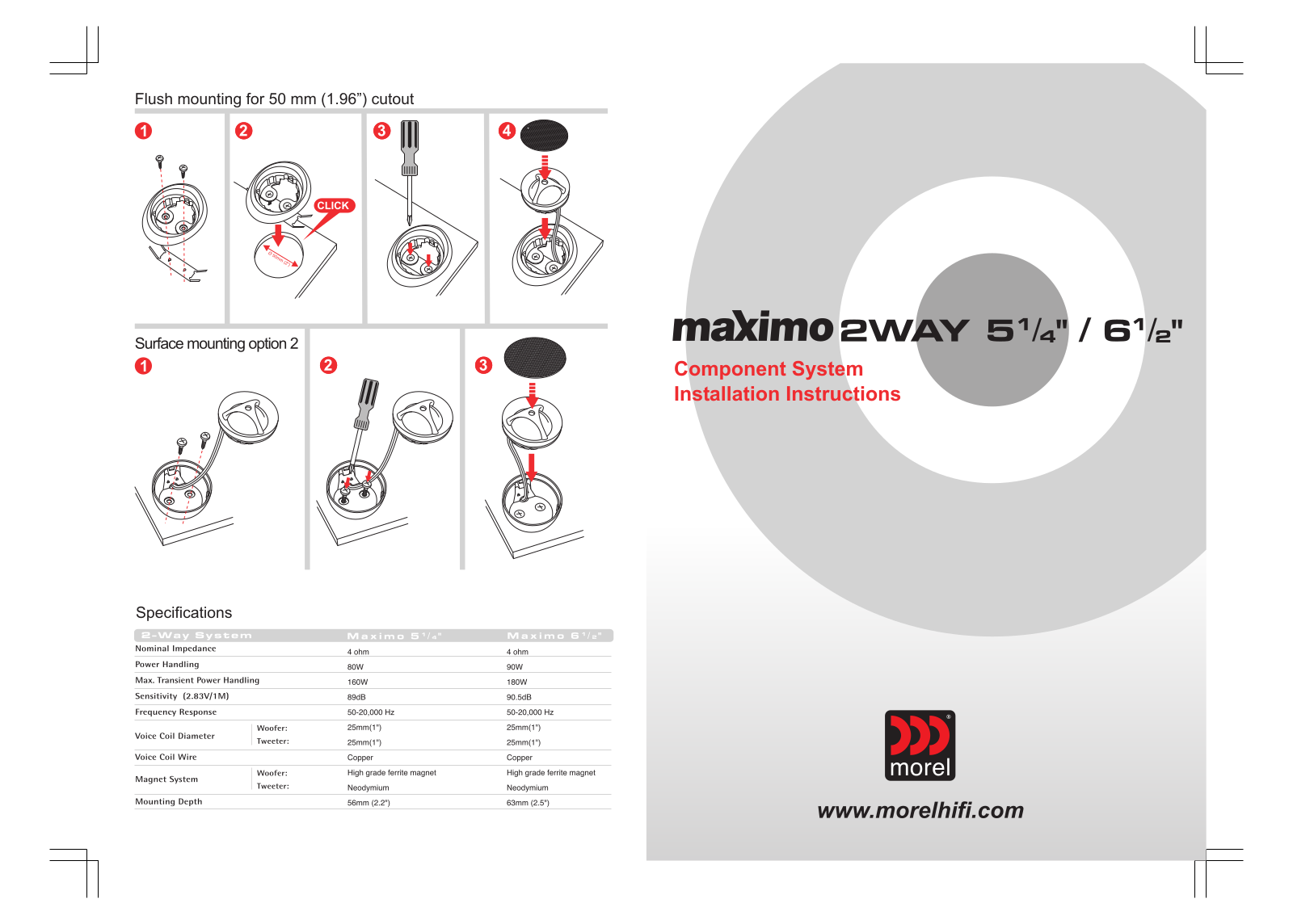 Morel Maximo 2-way 6 Installation Guide