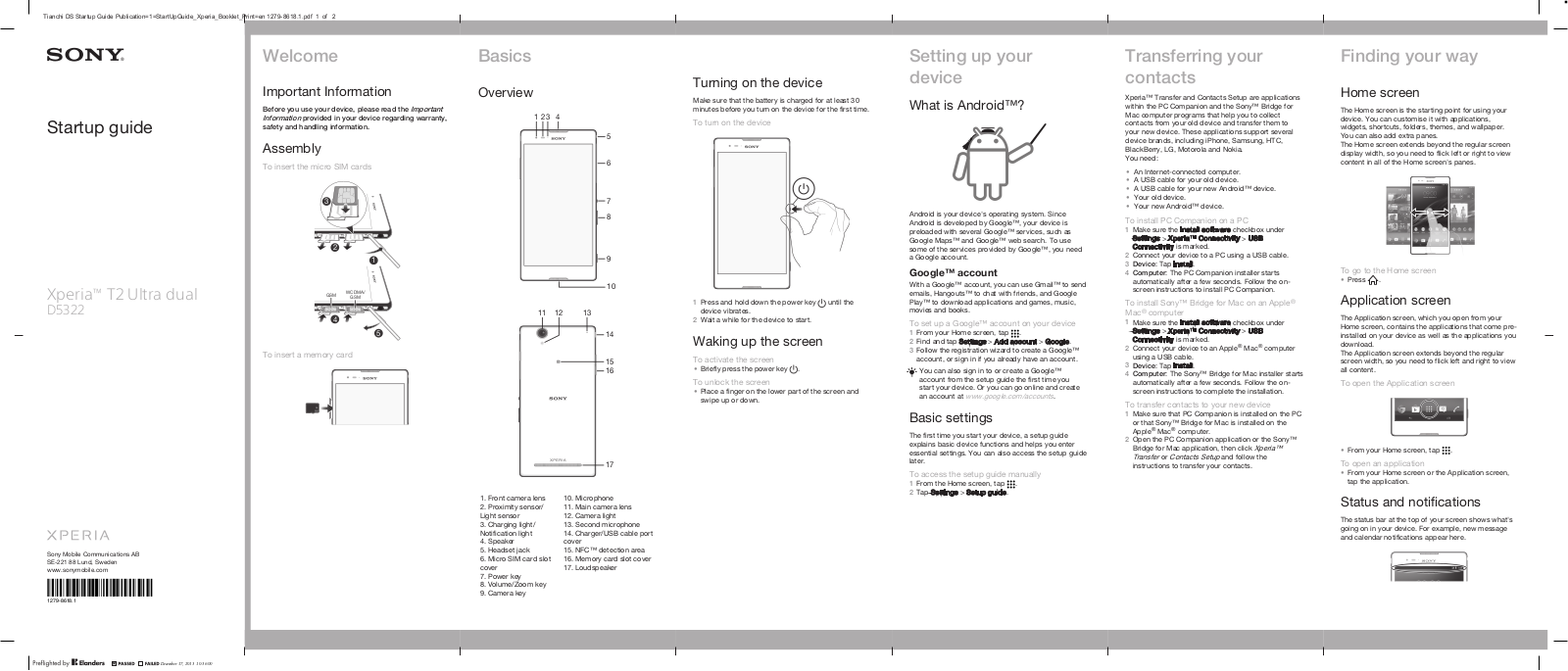 Sony PM-0760 Startup Guide