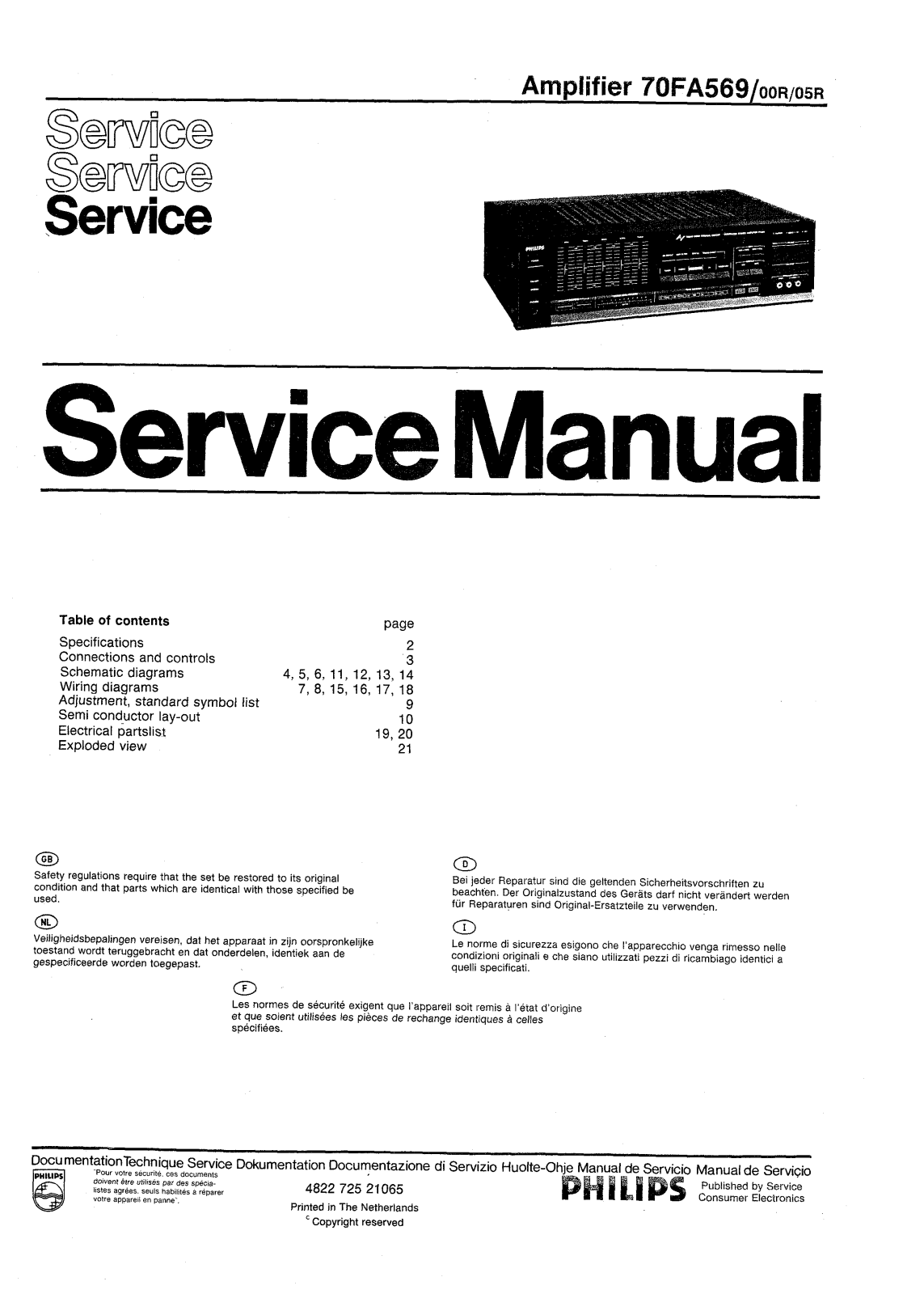 Philips FA-569 Service manual