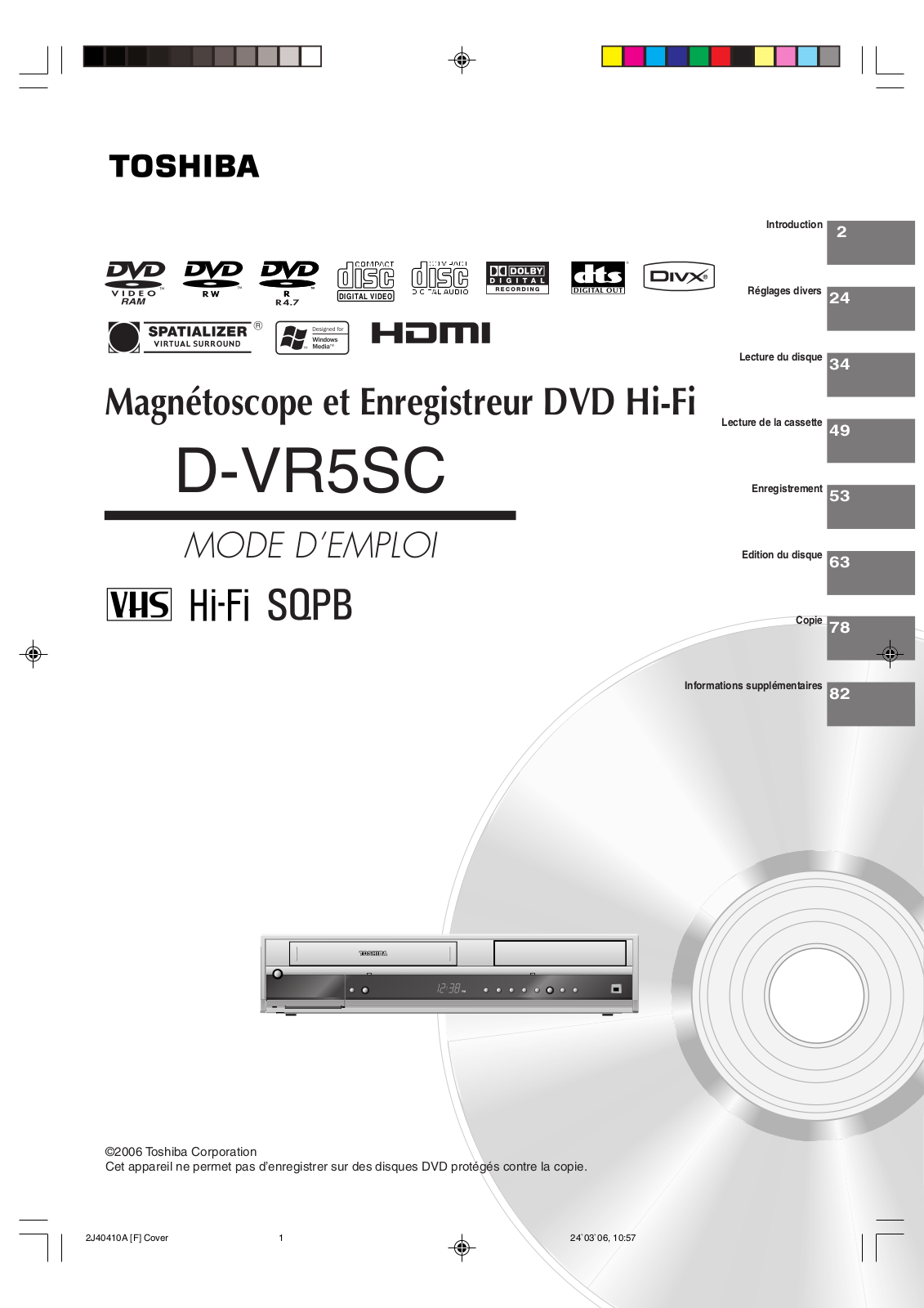 Toshiba D-VR5SC User Manual