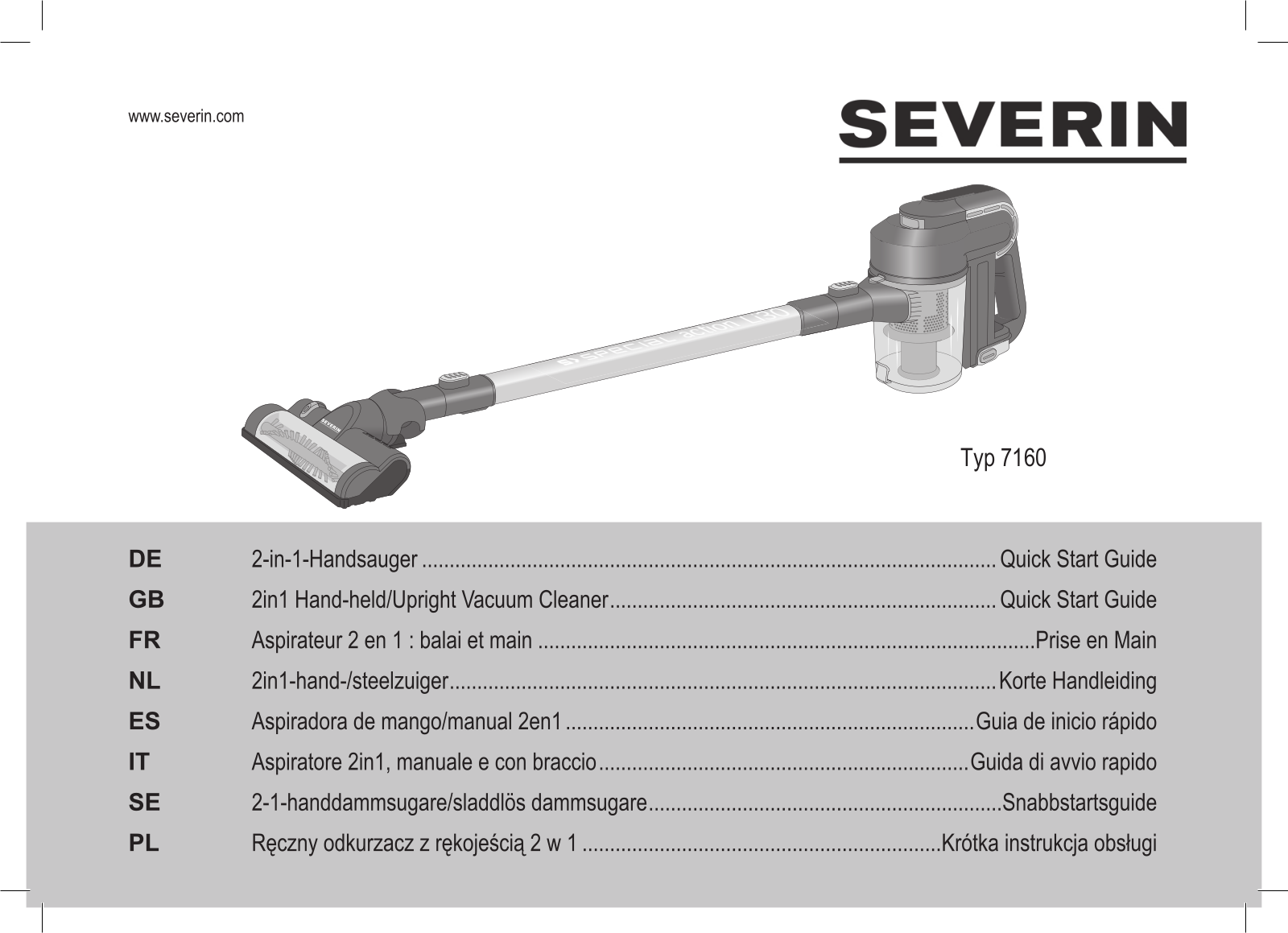 Severin HV 7160 User Manual