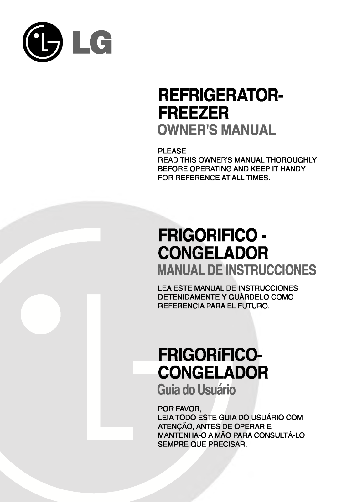 Lg GR-302SQ, GR-262SQ User Manual