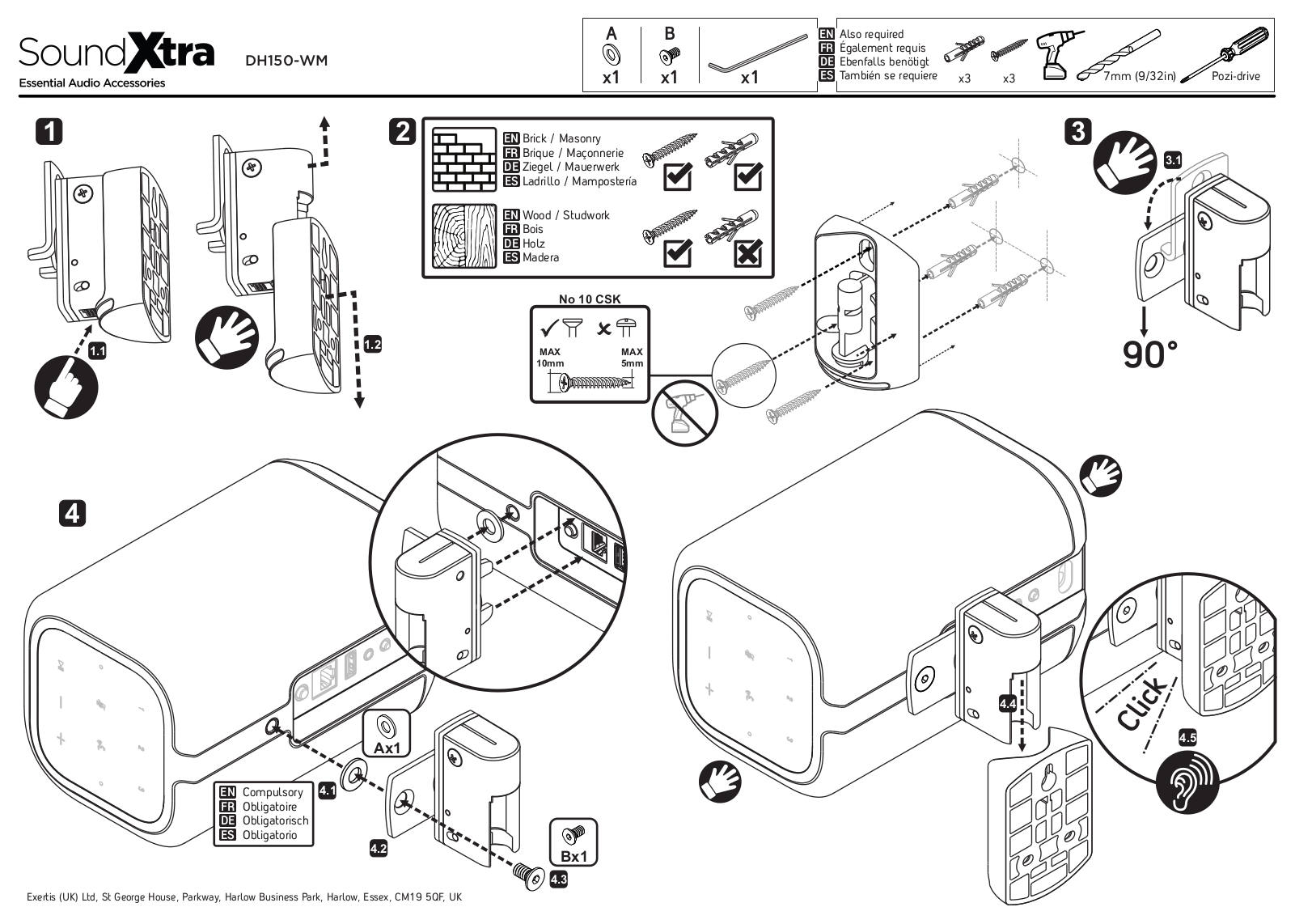 Denon Home 150 Muurbeugel User manual