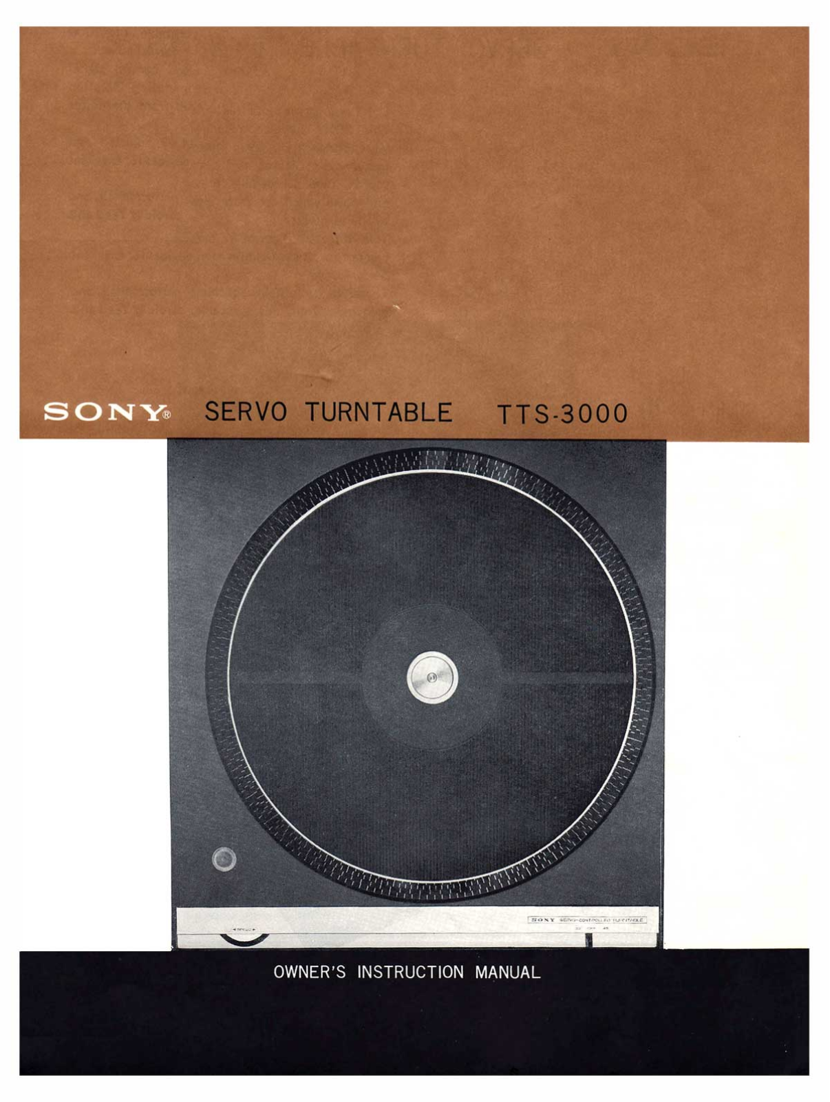 Sony TTS-3000 Owners Manual