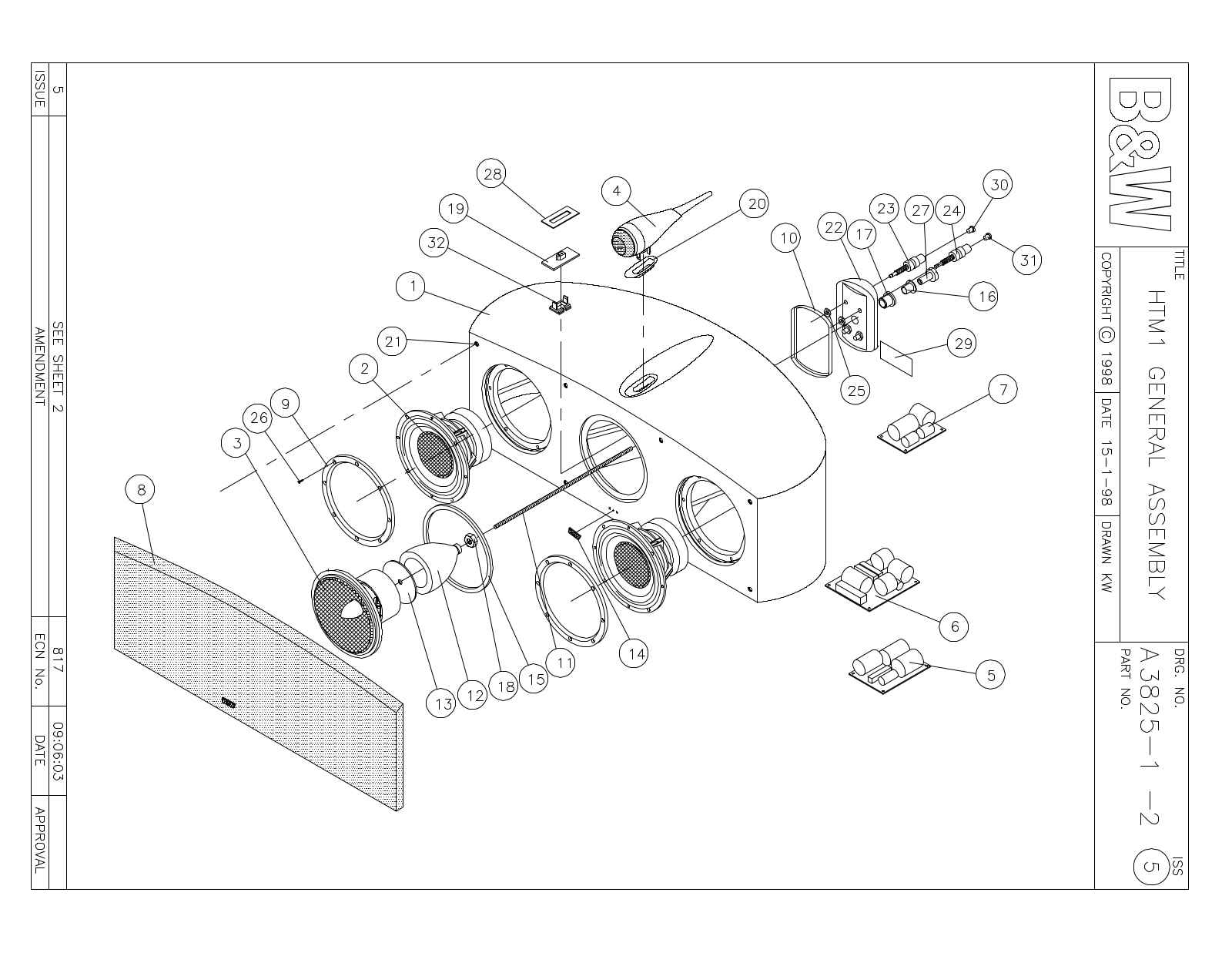 Bowers and Wilkins NHTM-1 Service manual