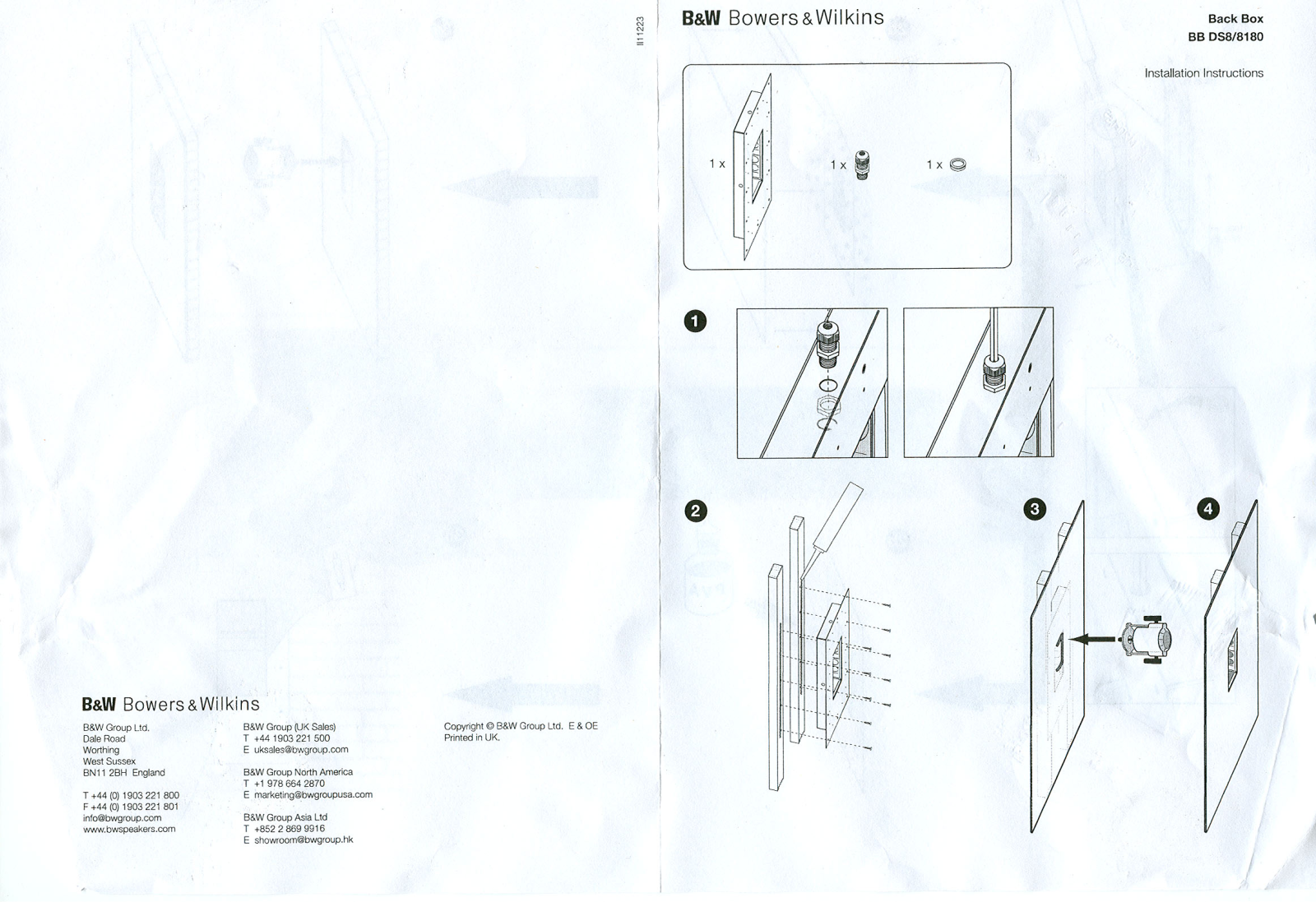 Bowers and Wilkins BBDS-8 Owners manual