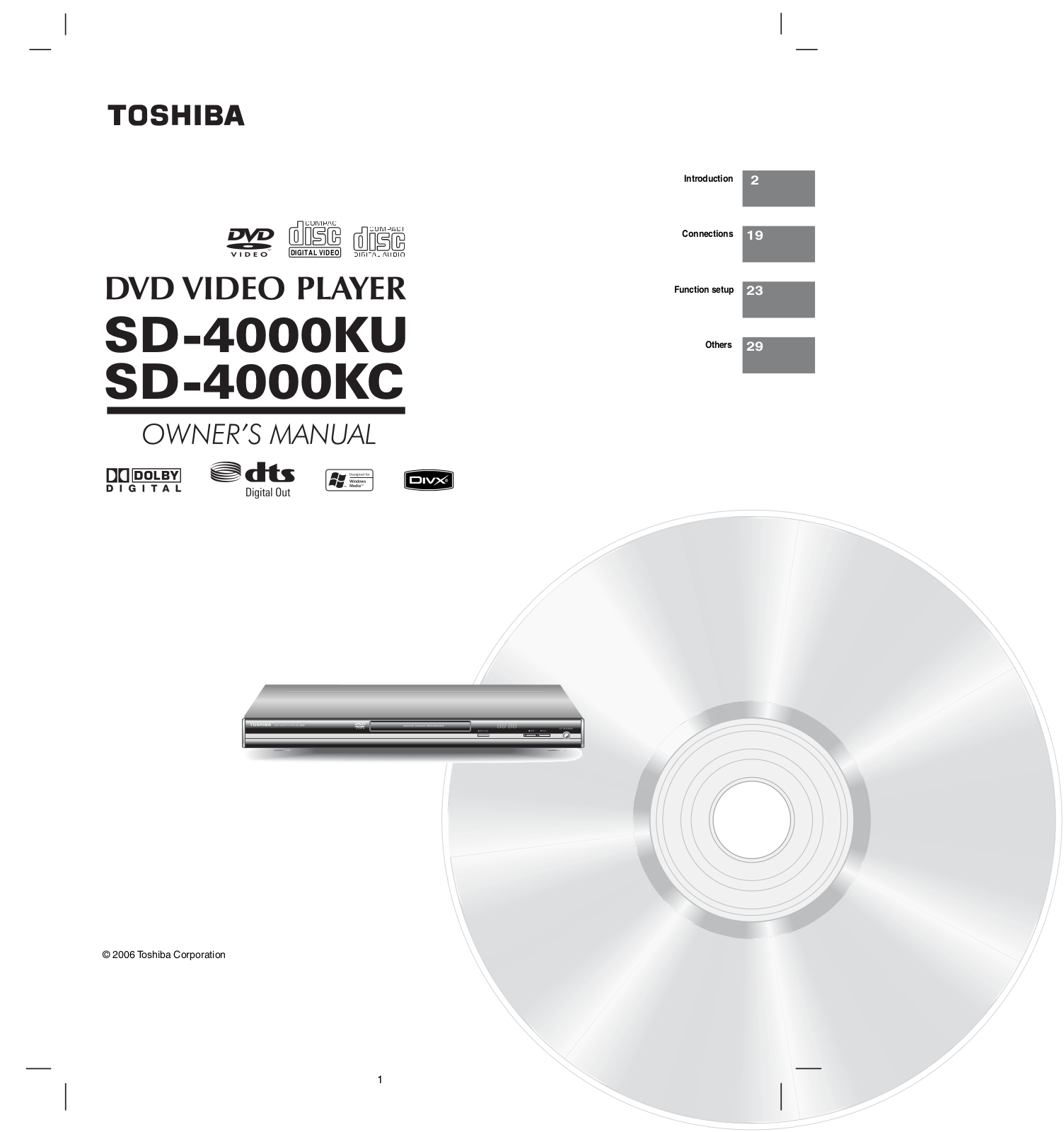 Toshiba SD-4000KU Owners Manual