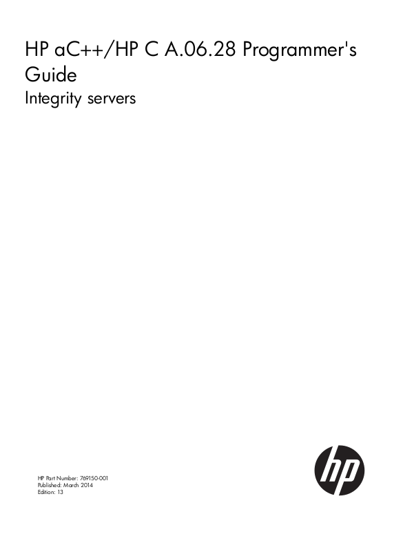 HP C-aC++ User's Guide