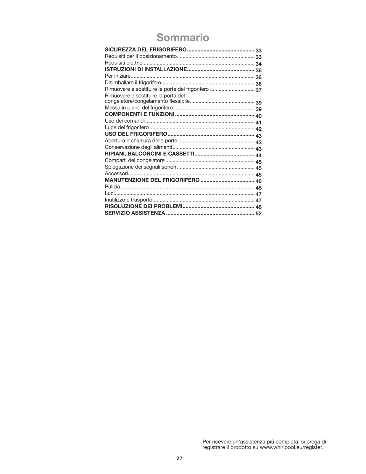 WHIRLPOOL WQ9 U1L User Manual